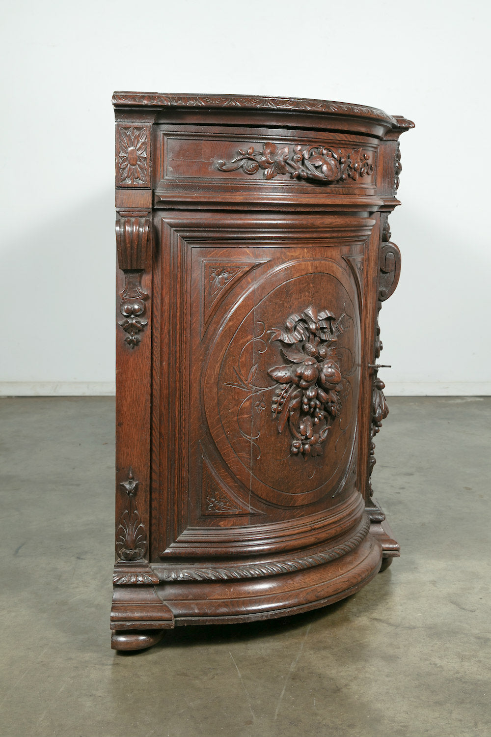 Exceptional 19th Century French Louis XIII Demilune Hunt Enfilade Buffet