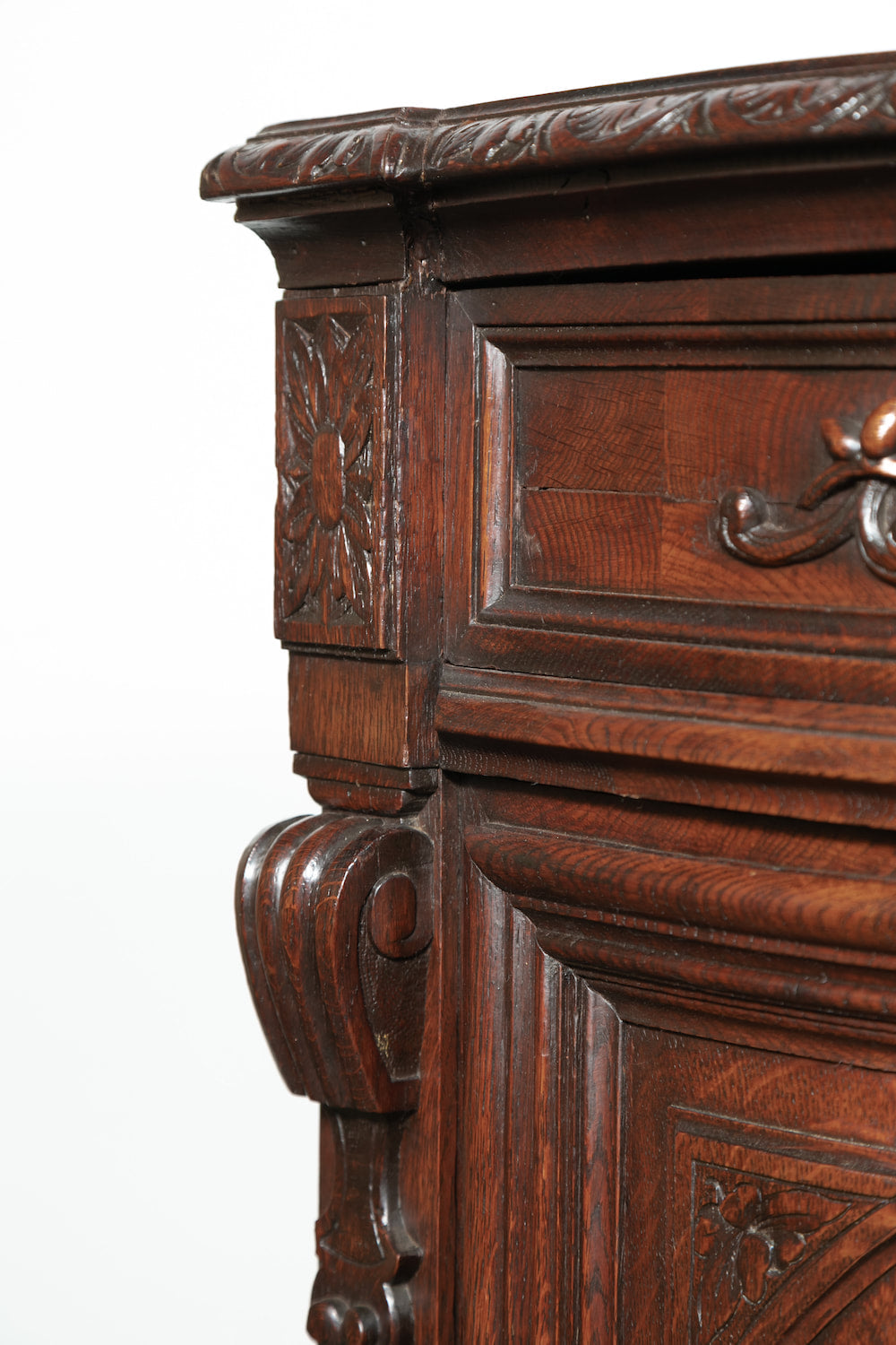 Exceptional 19th Century French Louis XIII Demilune Hunt Enfilade Buffet