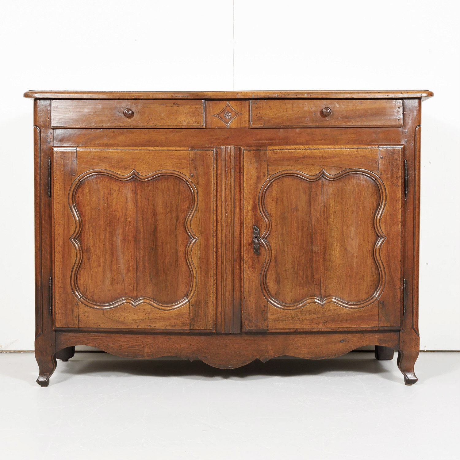 18th Century Carved Country French Provincial Louis XV Period Walnut Buffet