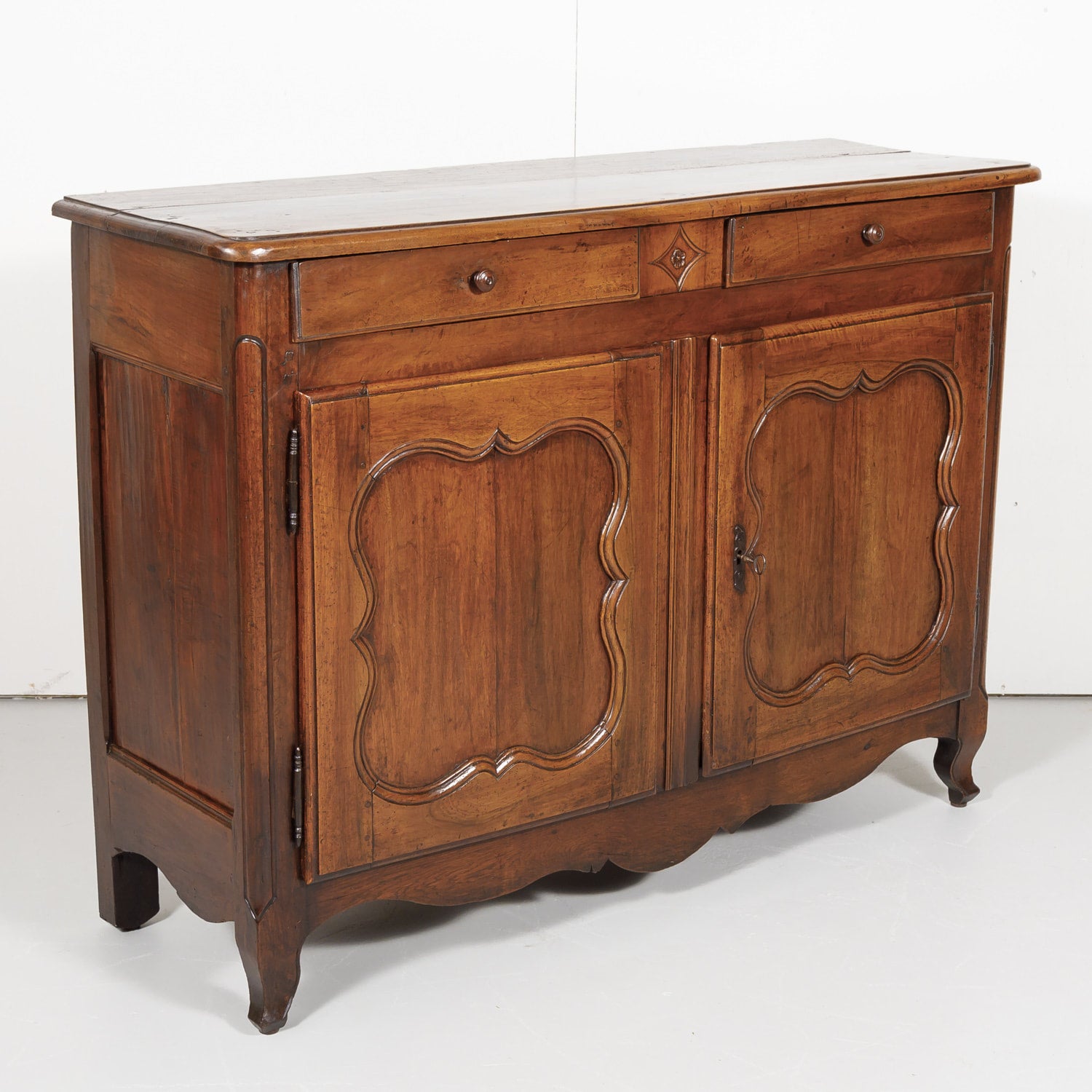 18th Century Carved Country French Provincial Louis XV Period Walnut Buffet