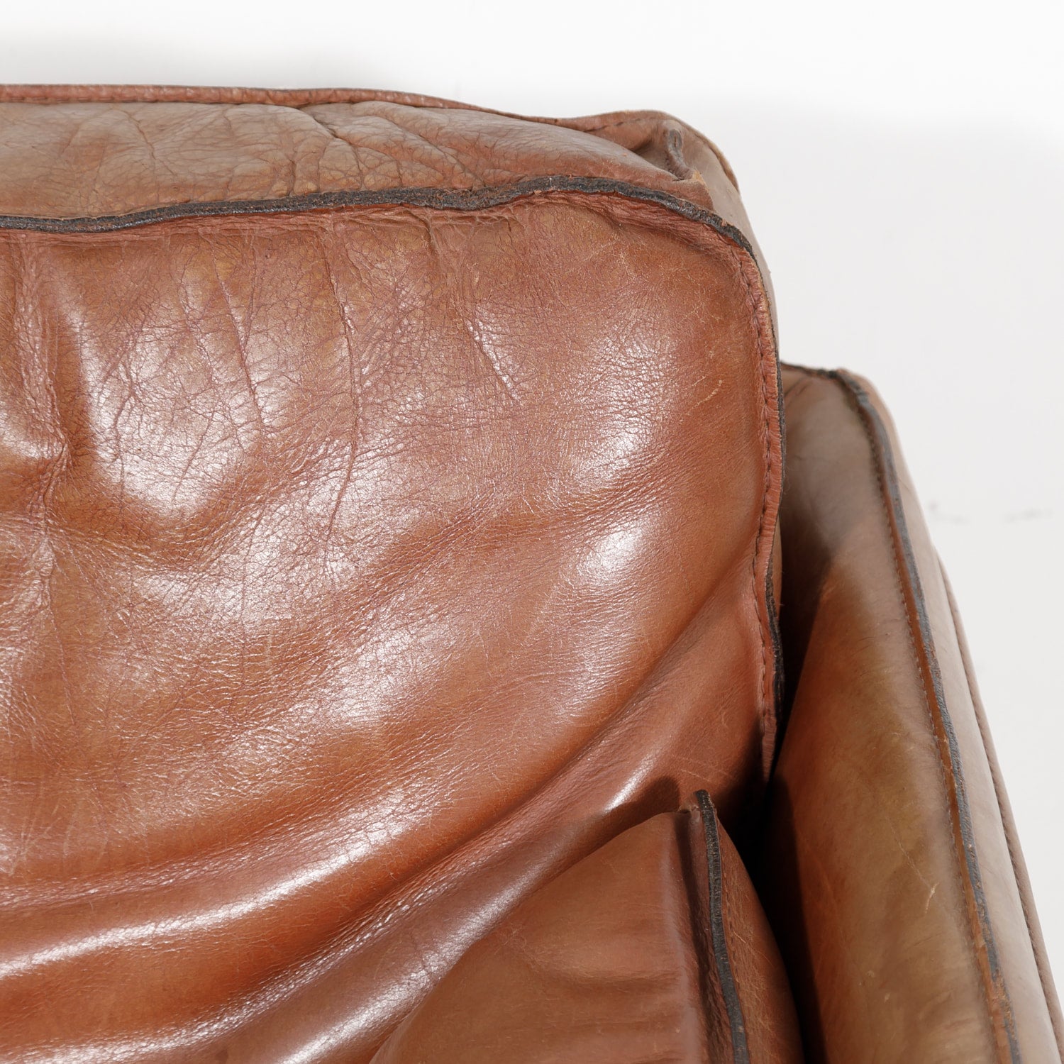 Vintage 1970s Italian Leather Club Chair