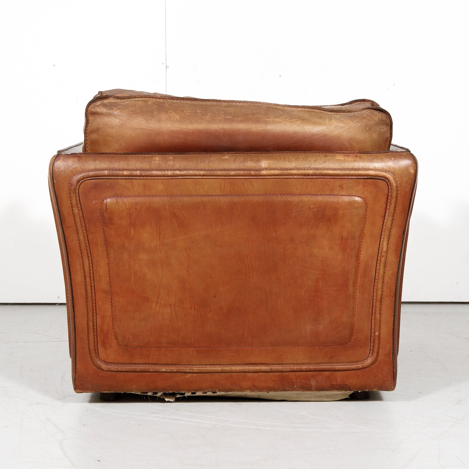 Vintage 1970s Italian Leather Club Chair