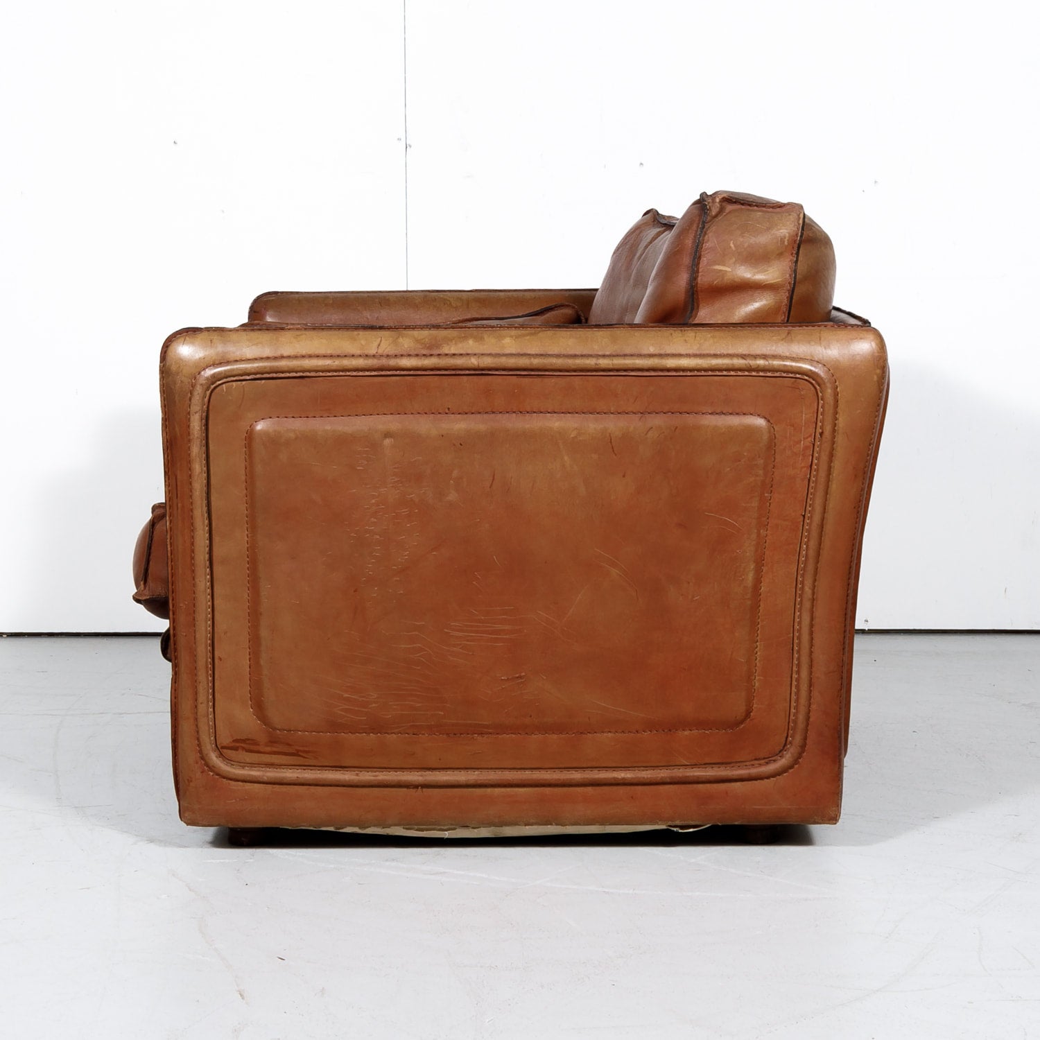 Vintage 1970s Italian Leather Club Chair