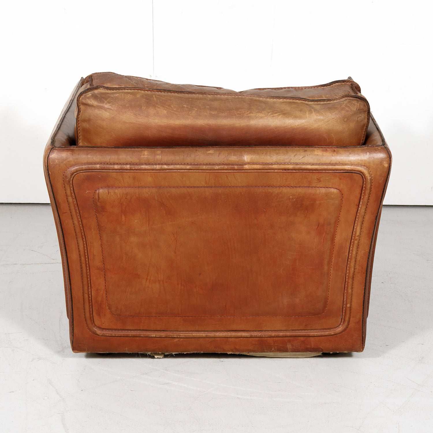 Vintage 1970s Italian Leather Club Chair