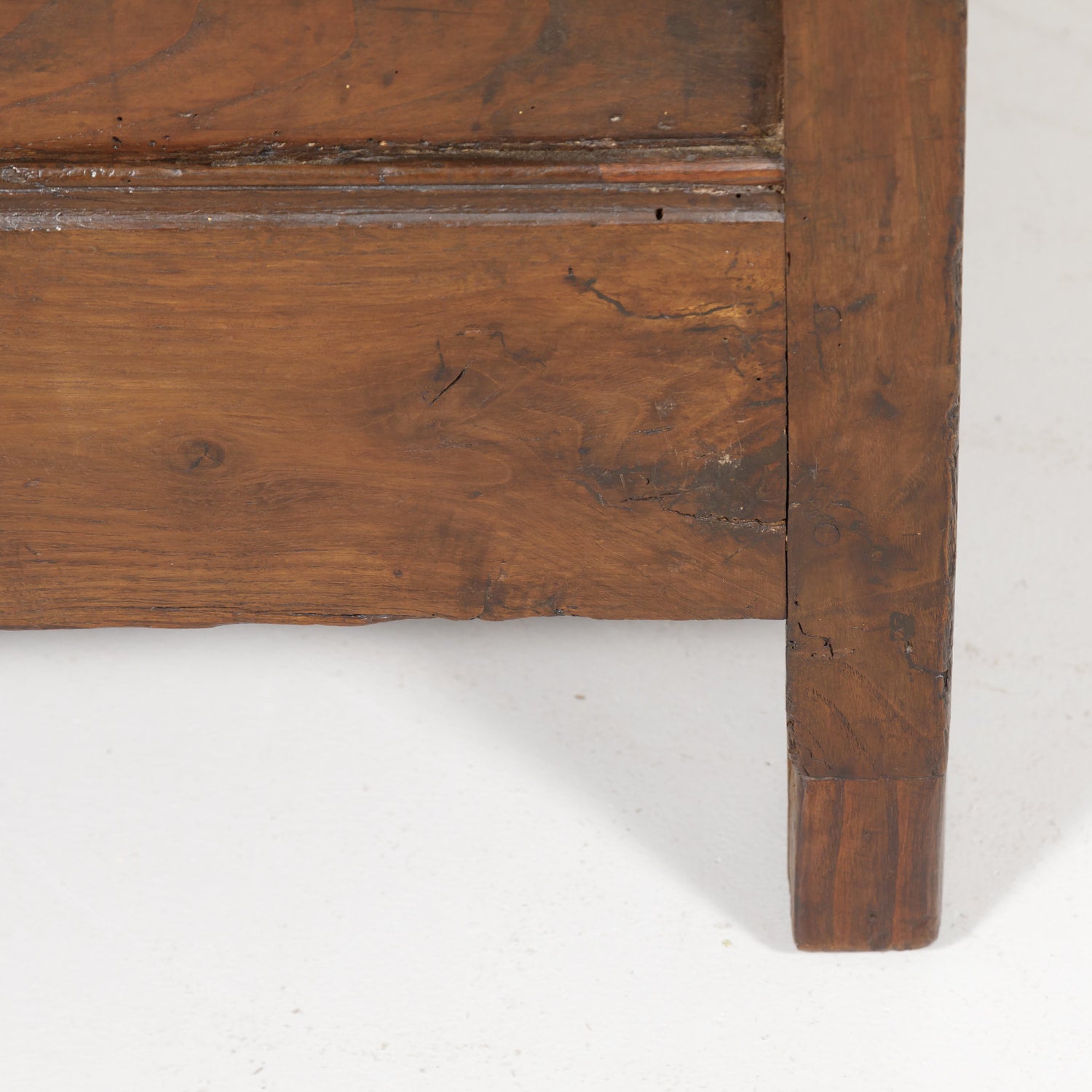 19th Century Country French Louis XIV Style Hall or Window Bench with Storage