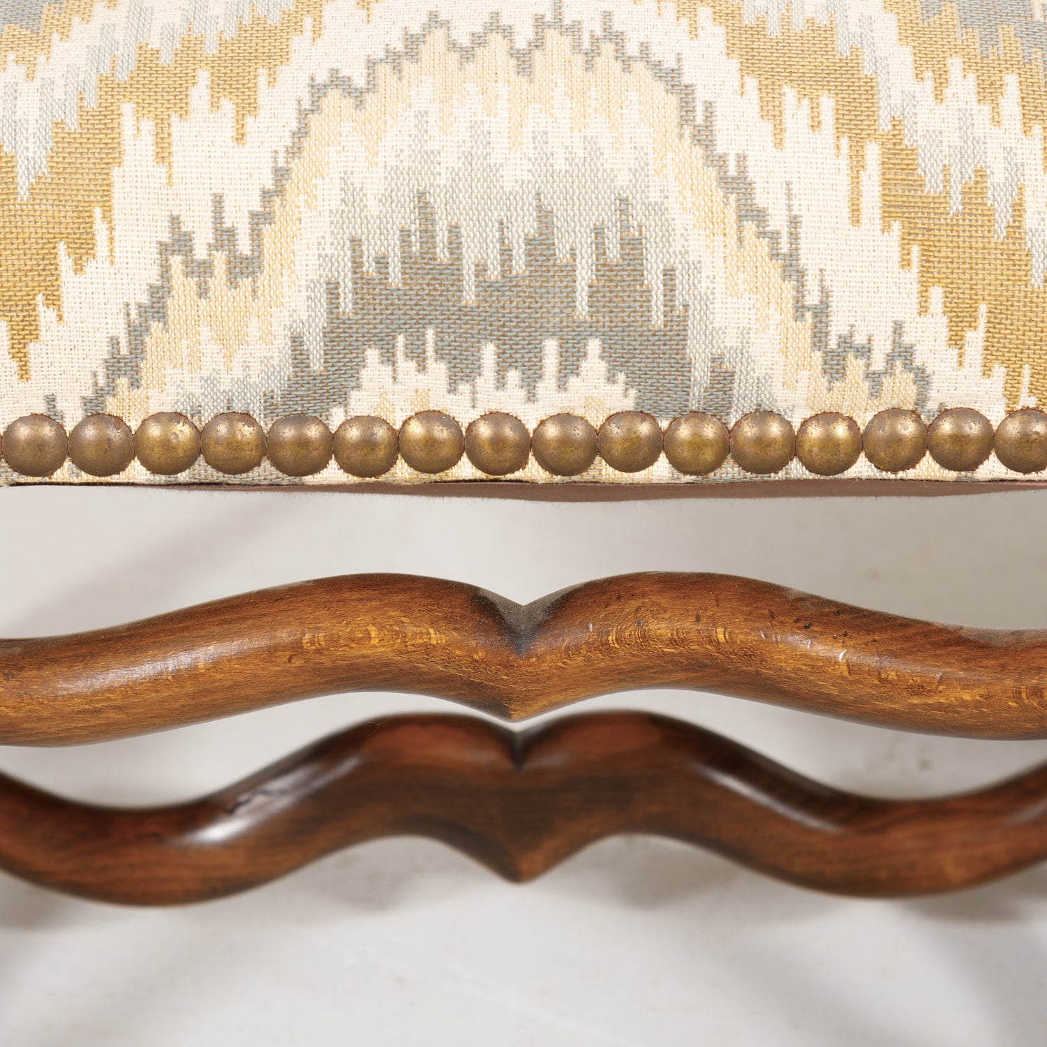 Pair of Late 19th Century French Louis XIII Style Os de Mouton Armchairs