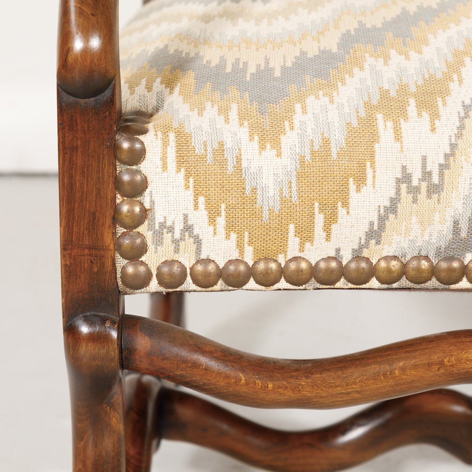 Pair of Late 19th Century French Louis XIII Style Os de Mouton Armchairs