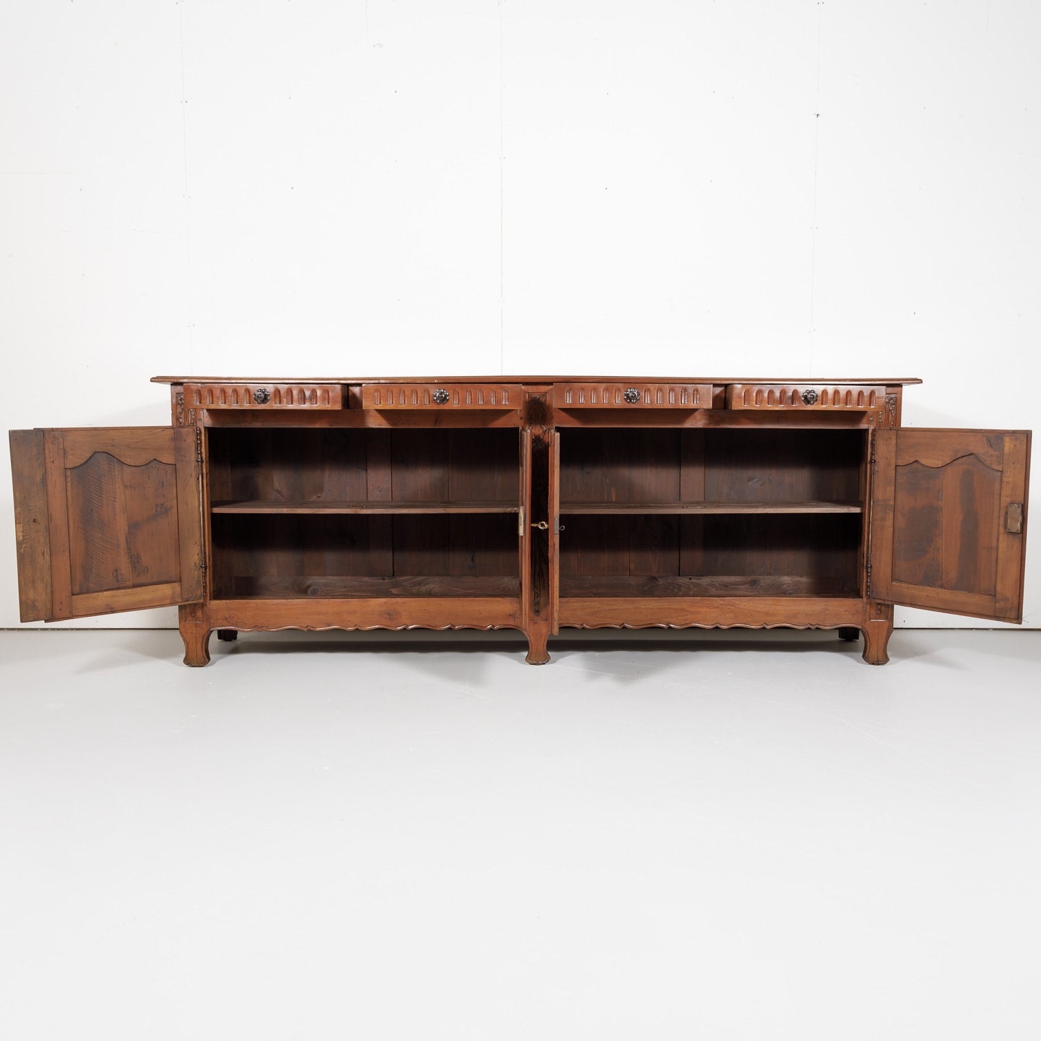 18th Century Louis XV-Louis XVI Transition Period Solid Cherry Enfilade Buffet