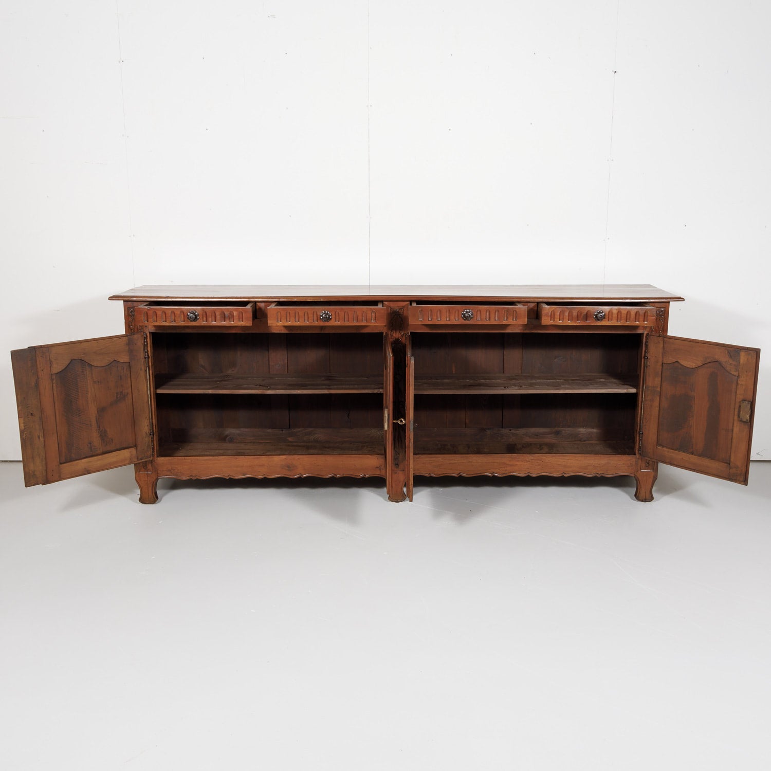 18th Century Louis XV-Louis XVI Transition Period Solid Cherry Enfilade Buffet