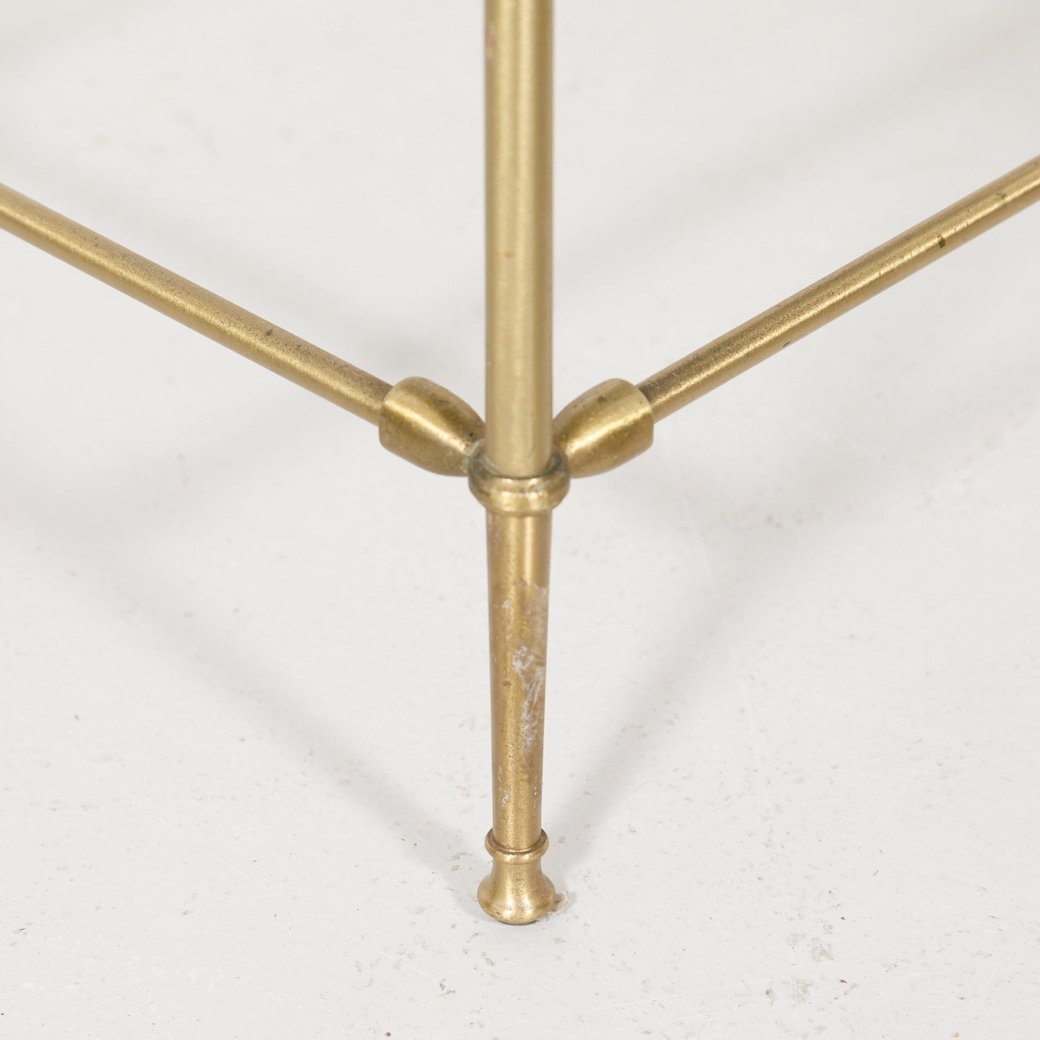 Pair of Vintage French Louis XVI Style Brass and Glass Shelves or Side Tables