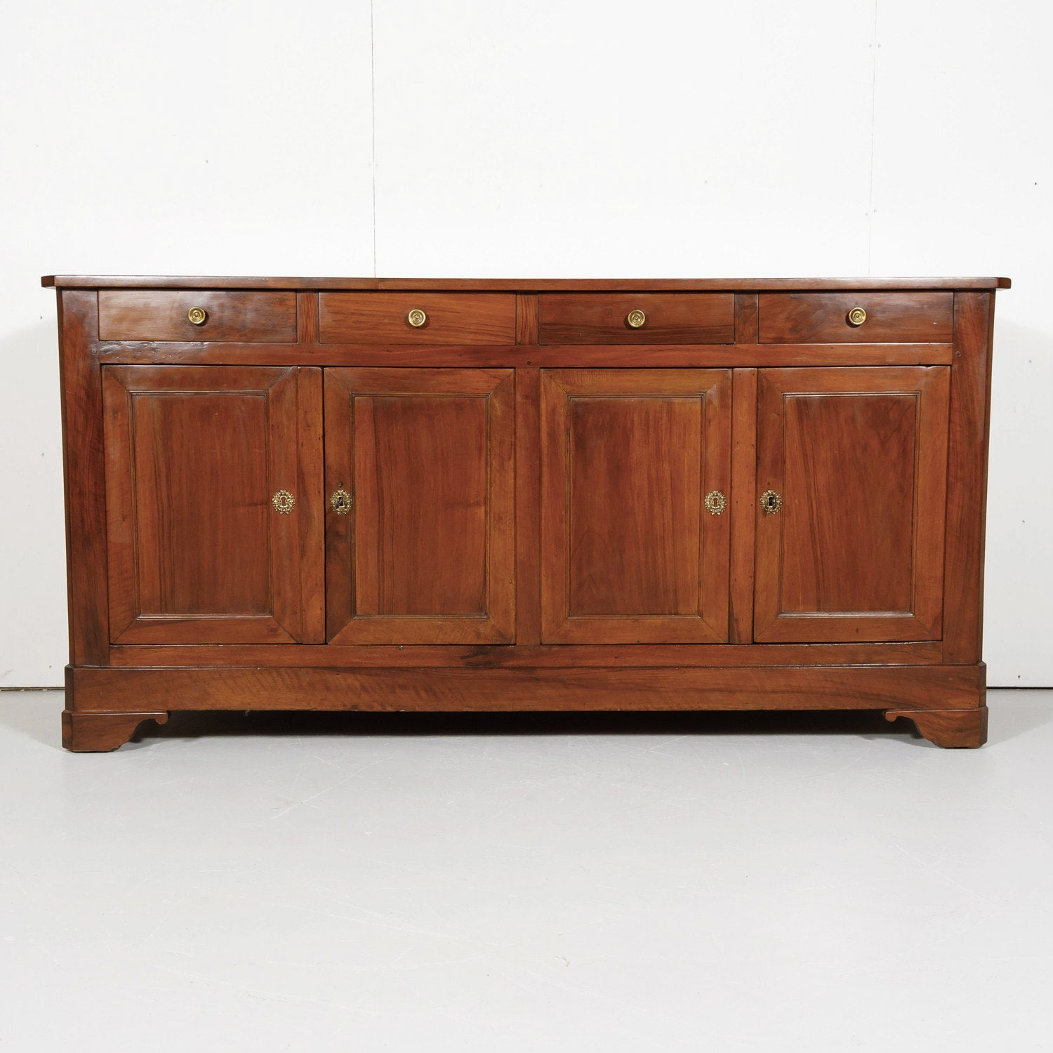 19th Century French Louis Philippe Style Walnut Enfilade Buffet