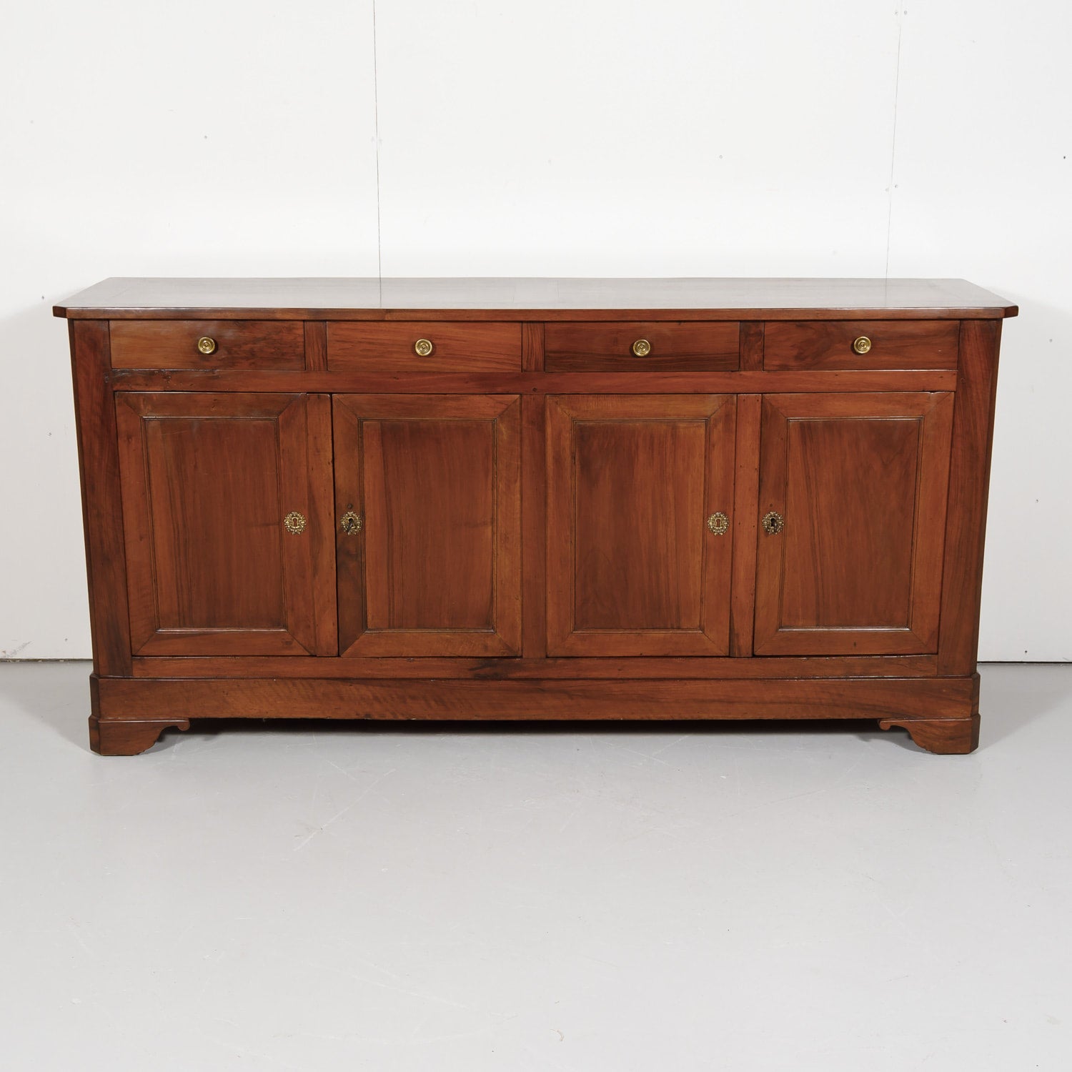 19th Century French Louis Philippe Style Walnut Enfilade Buffet