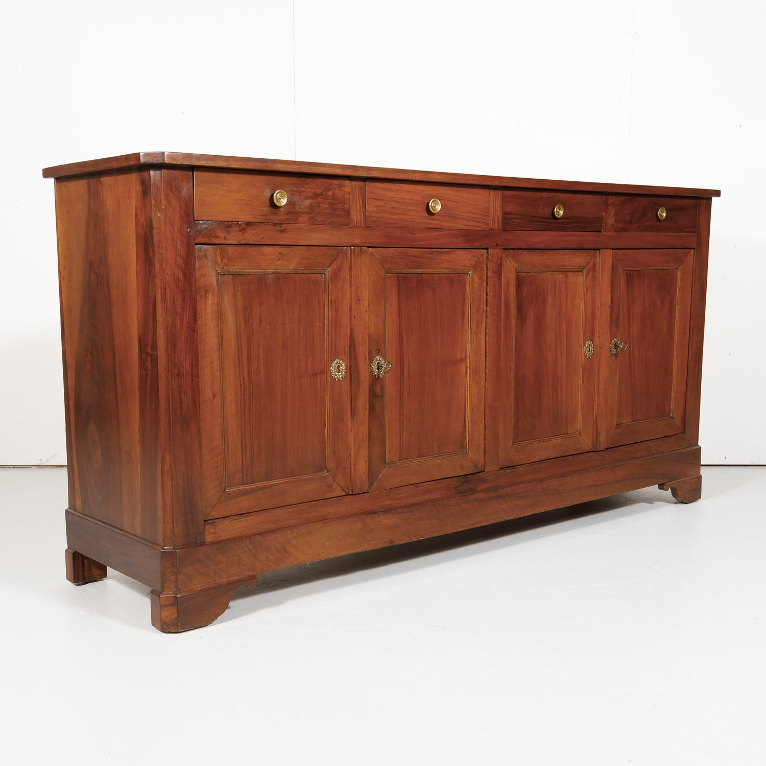 19th Century French Louis Philippe Style Walnut Enfilade Buffet