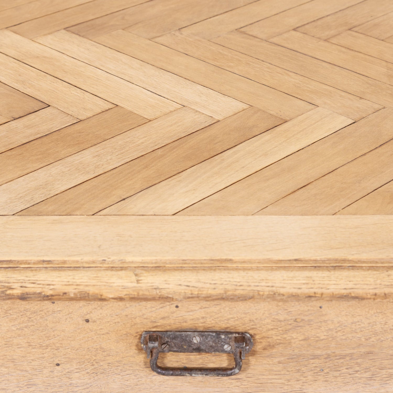 Large 19th Century Bleached Oak French Louis Philippe Period Farm Table