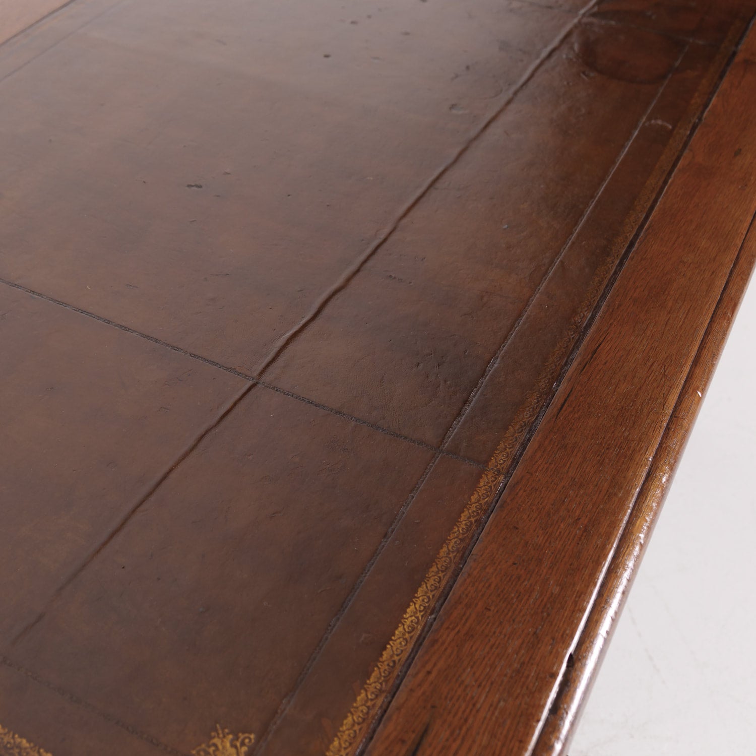 18th Century Louis XV-Louis XVI Transition Period Desk with Tooled Leather Top