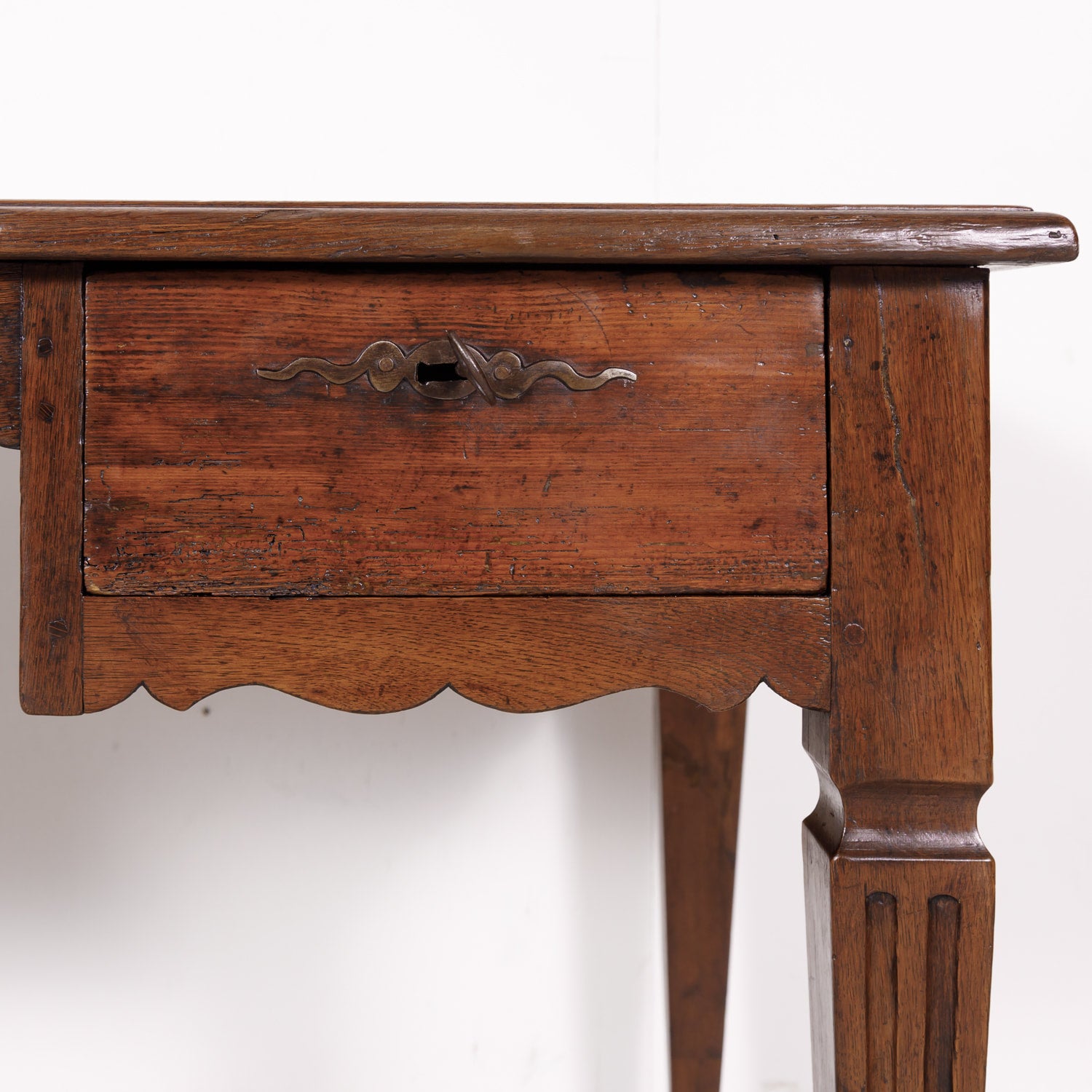 18th Century Louis XV-Louis XVI Transition Period Desk with Tooled Leather Top