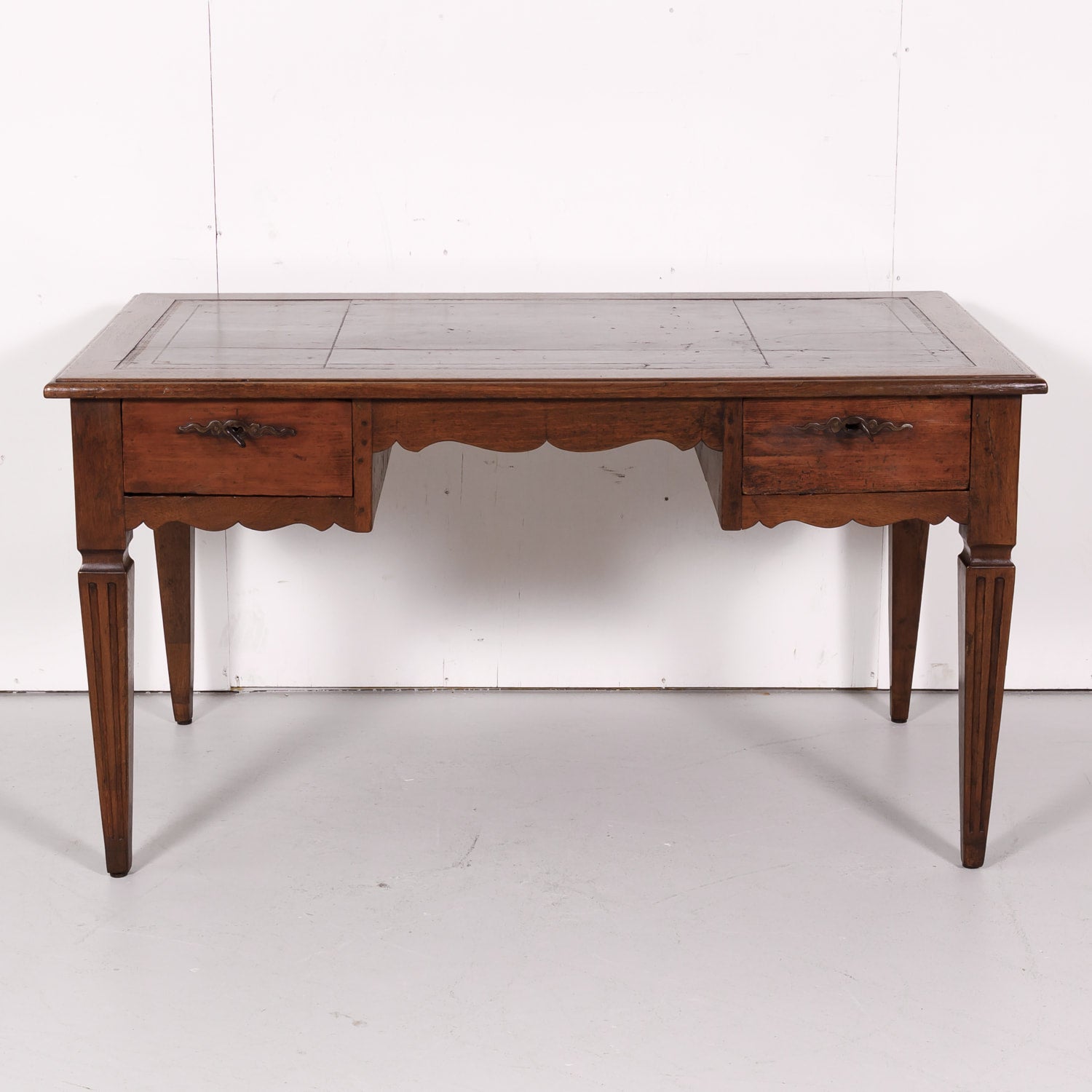 18th Century Louis XV-Louis XVI Transition Period Desk with Tooled Leather Top