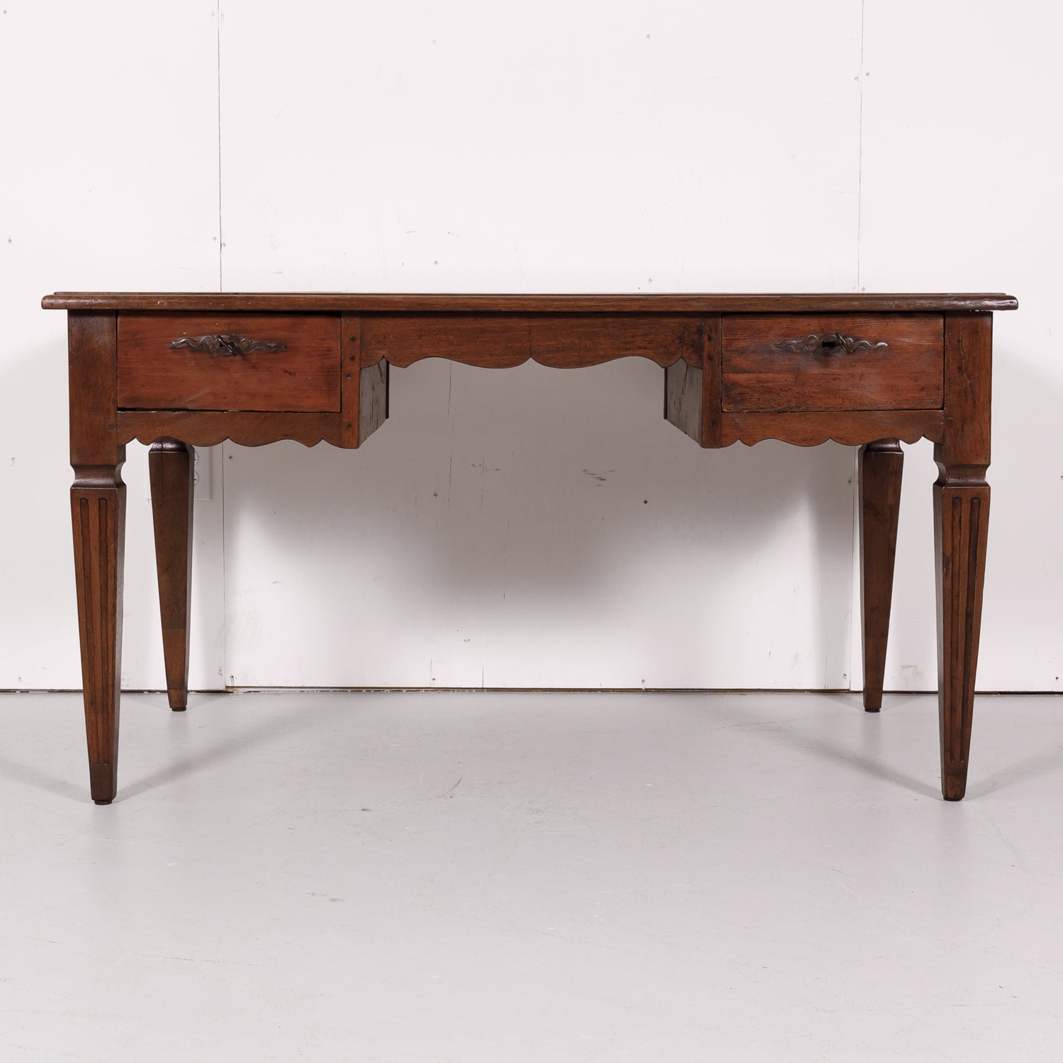 18th Century Louis XV-Louis XVI Transition Period Desk with Tooled Leather Top