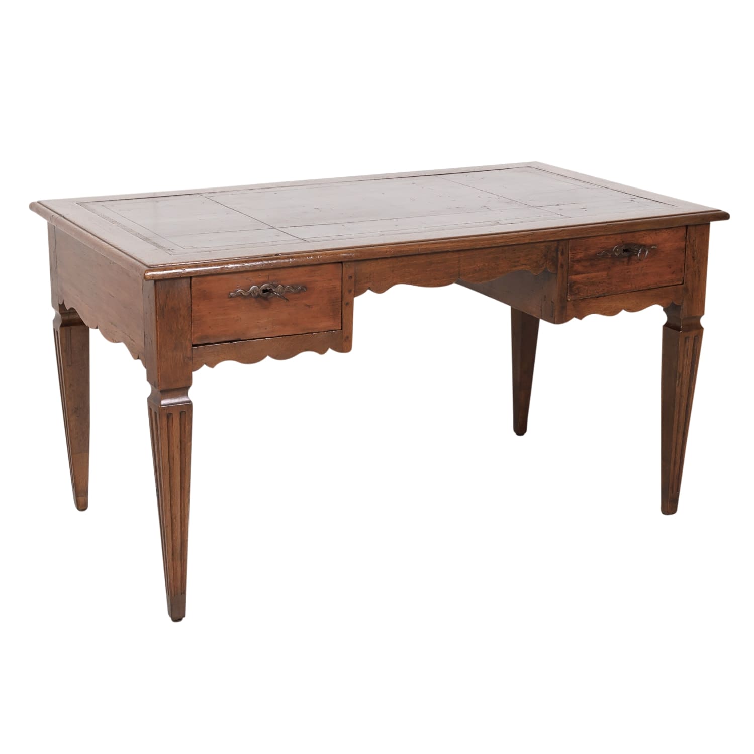 18th Century Louis XV-Louis XVI Transition Period Desk with Tooled Leather Top