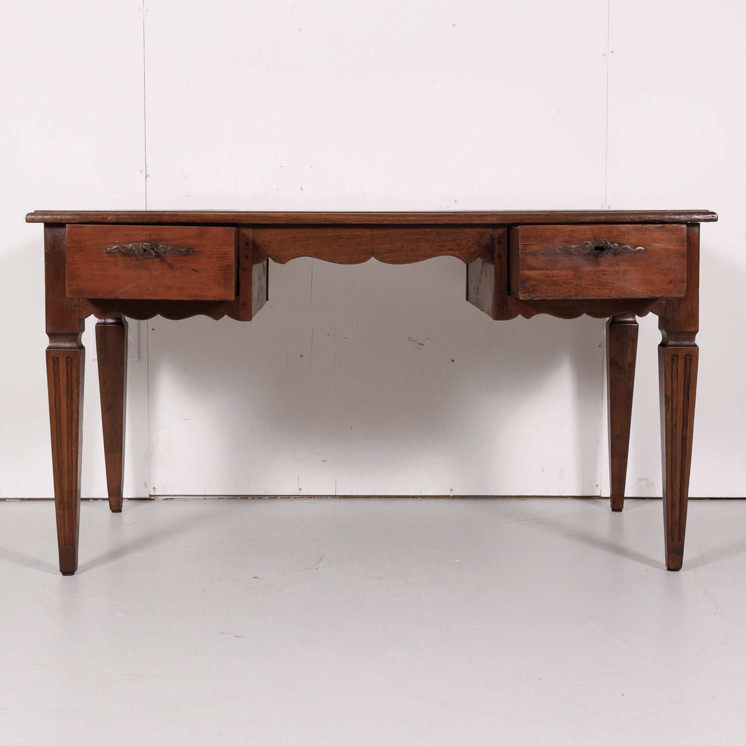 18th Century Louis XV-Louis XVI Transition Period Desk with Tooled Leather Top
