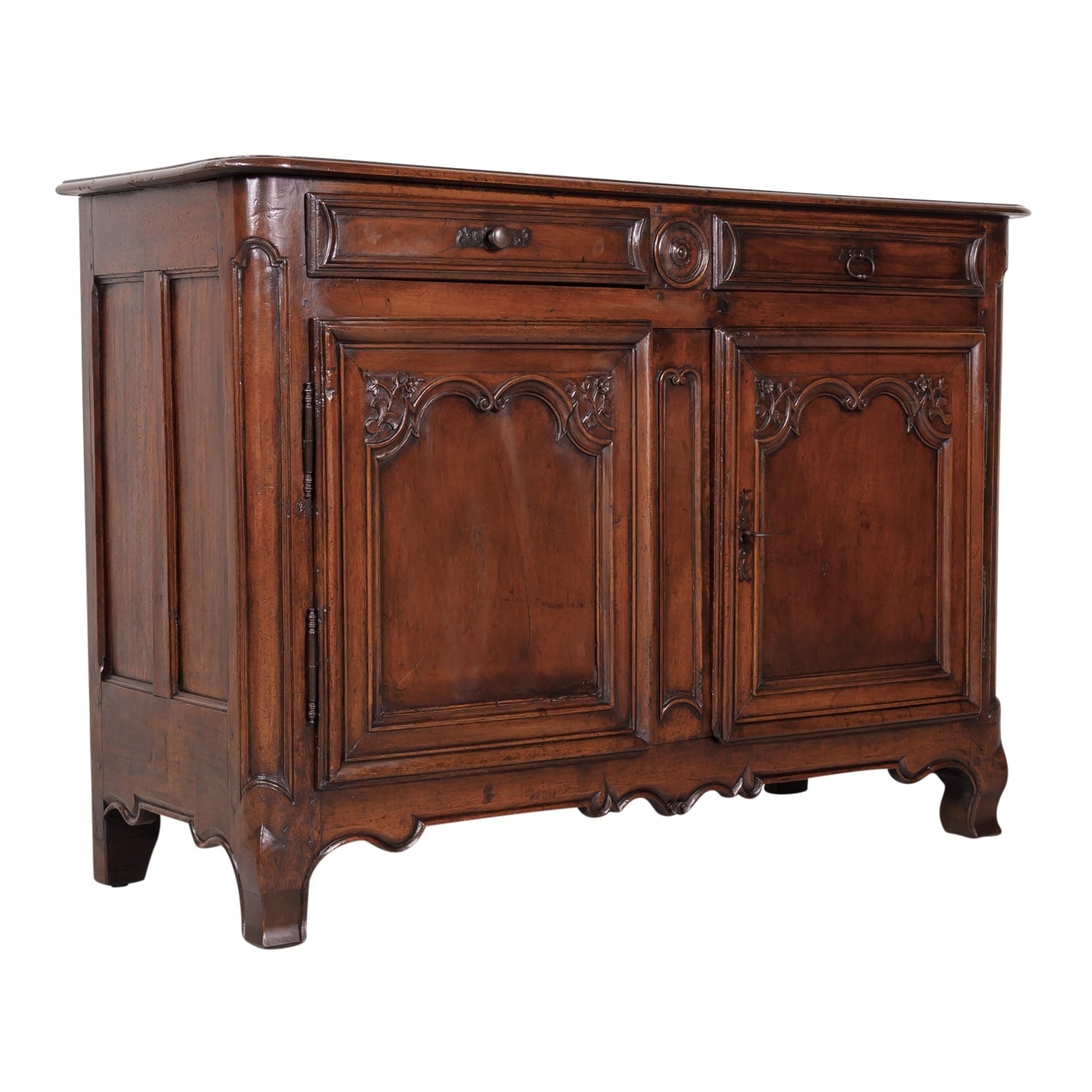 18th Century French Period Louis XV Walnut Buffet from Lyon