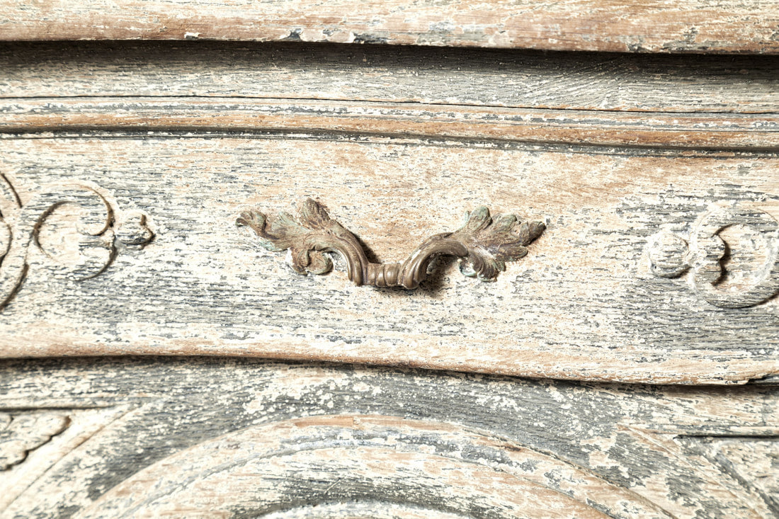 Louis XV Style Francisque Chaleyssin Painted Enfilade Buffet, Signed