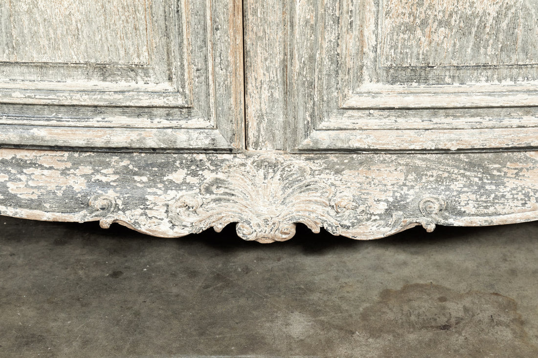 Louis XV Style Francisque Chaleyssin Painted Enfilade Buffet, Signed