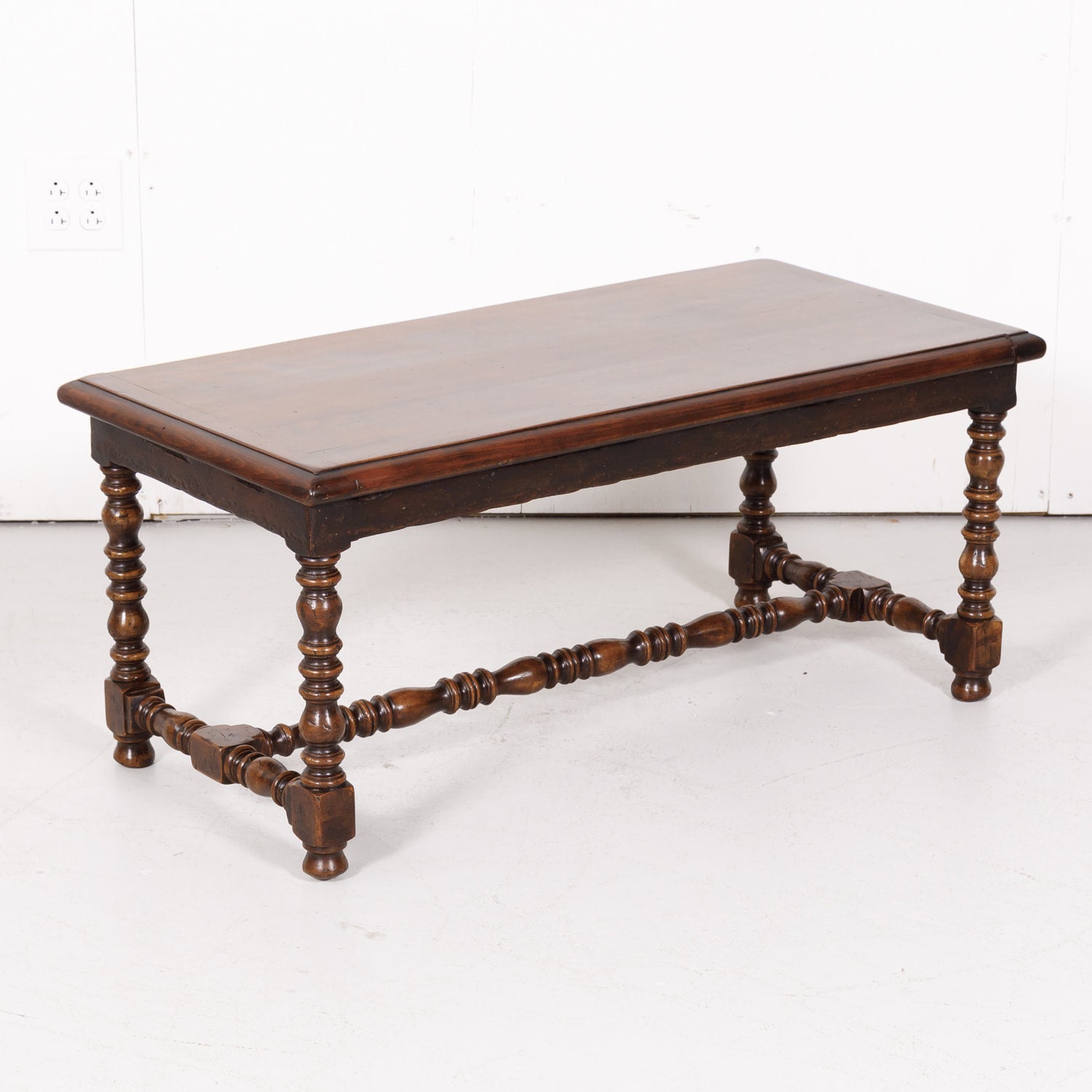 Antique French Louis XIII Style Walnut Coffee Table