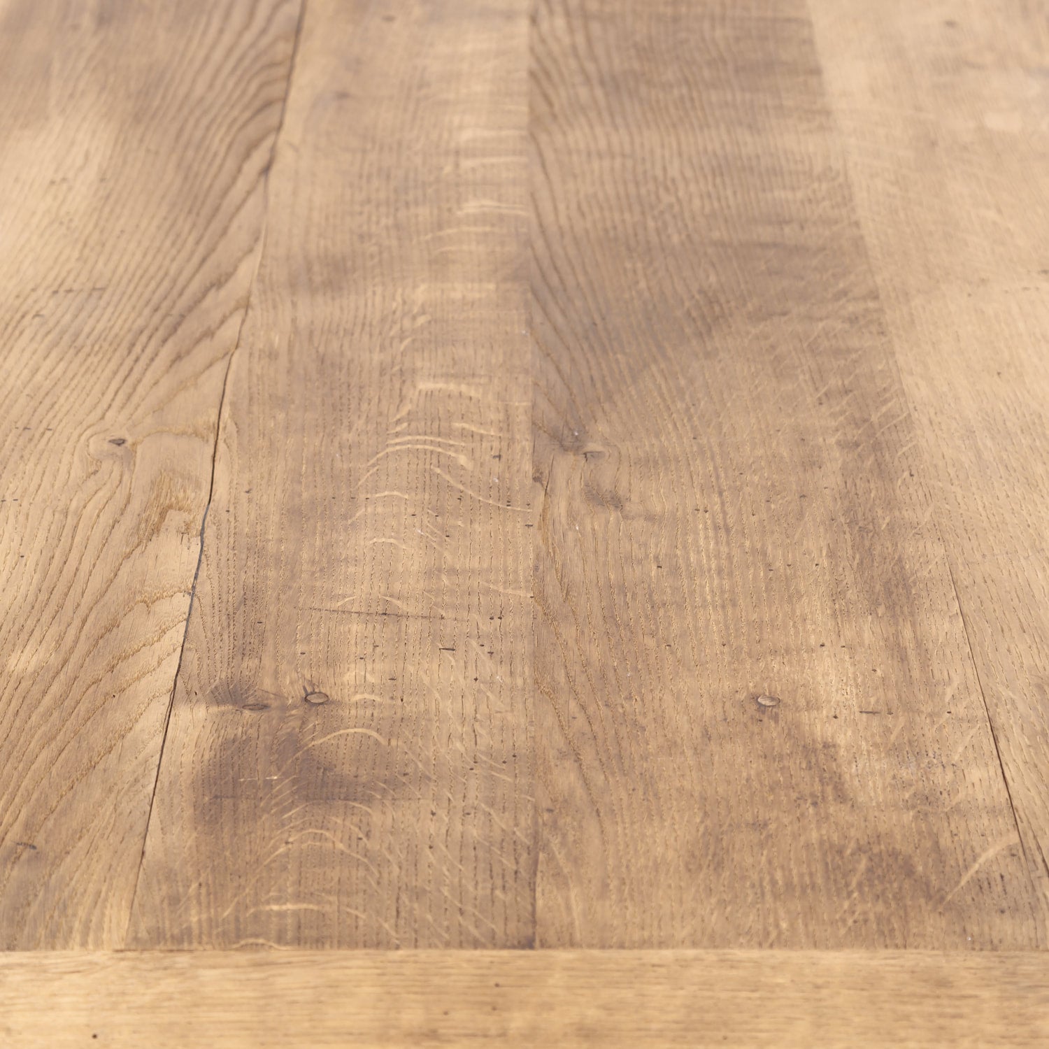 19th Century Bleached Oak and Walnut X-Base Trestle Dining Table or Console Table