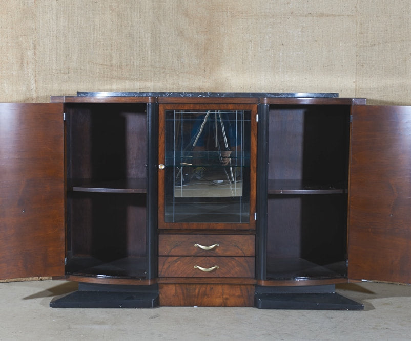 French Art Deco Period Dessert Buffet or Bar Cabinet