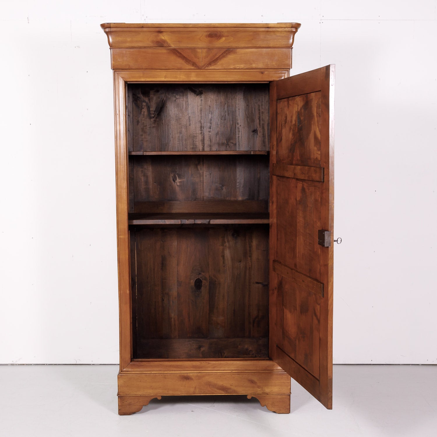 19th Century French Louis Philippe Style Solid Cherry Bonnetiere