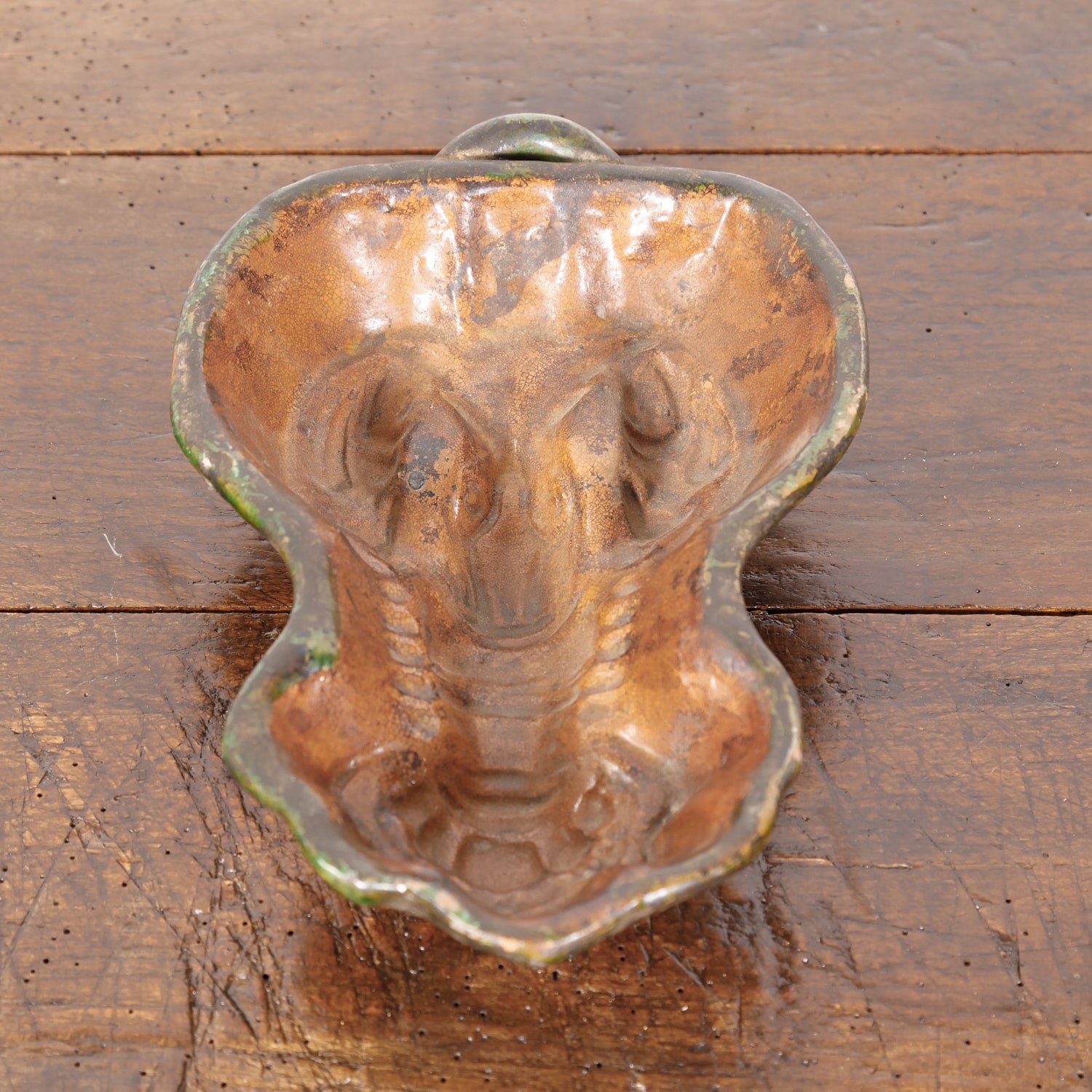 Rare 19th Century French Earthenware Lobster or Crayfish Cake Mold