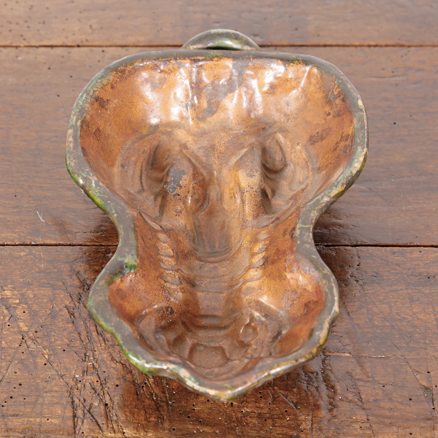 Rare 19th Century French Earthenware Lobster or Crayfish Cake Mold