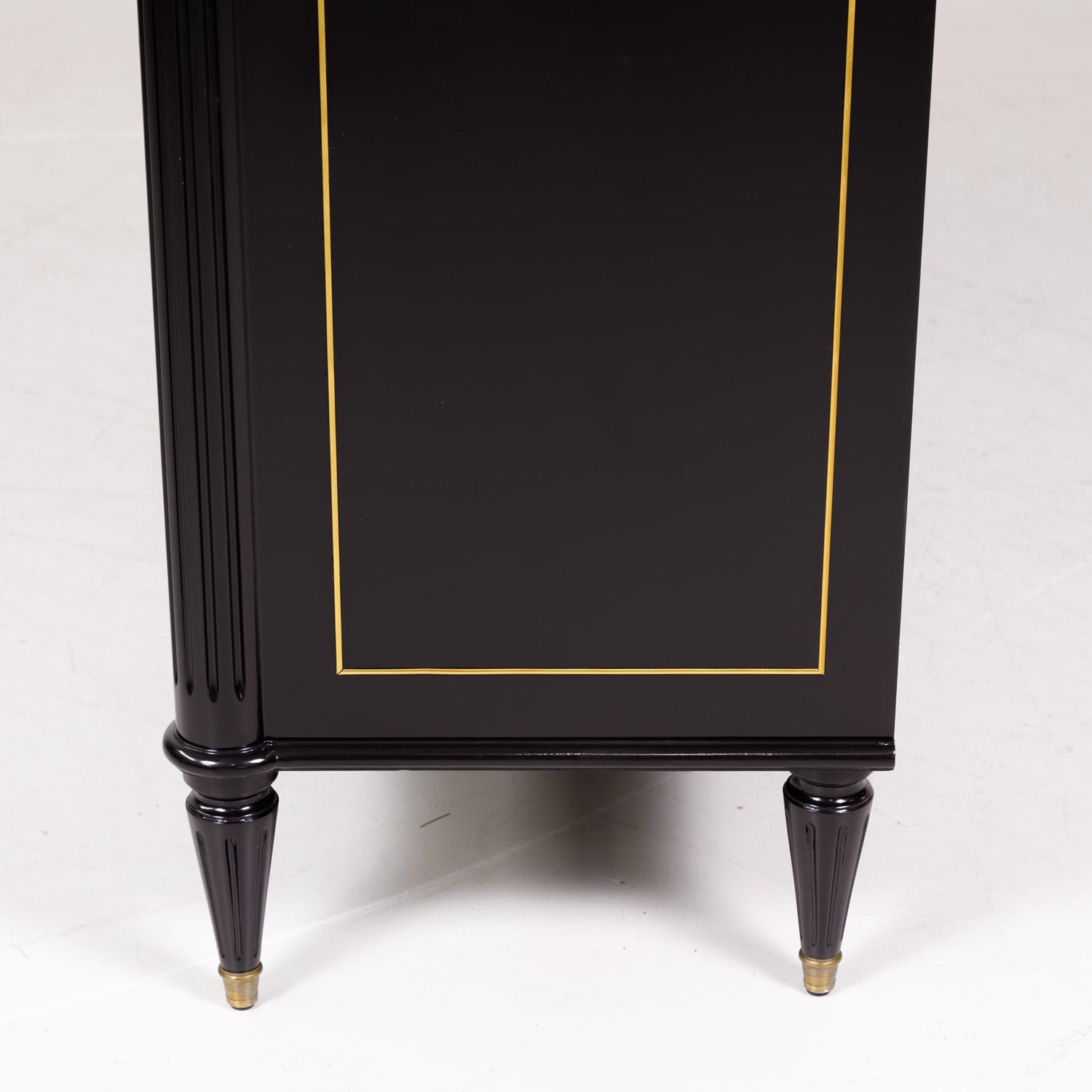 Louis XVI Style Maison Jansen Ebonized Enfilade with Carrara Marble Top