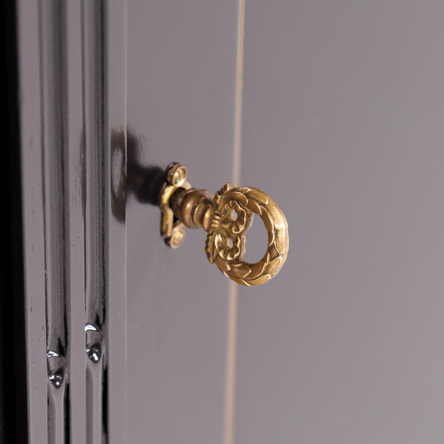 French Louis XVI Style Enfilade Buffet with Ebonized Finish