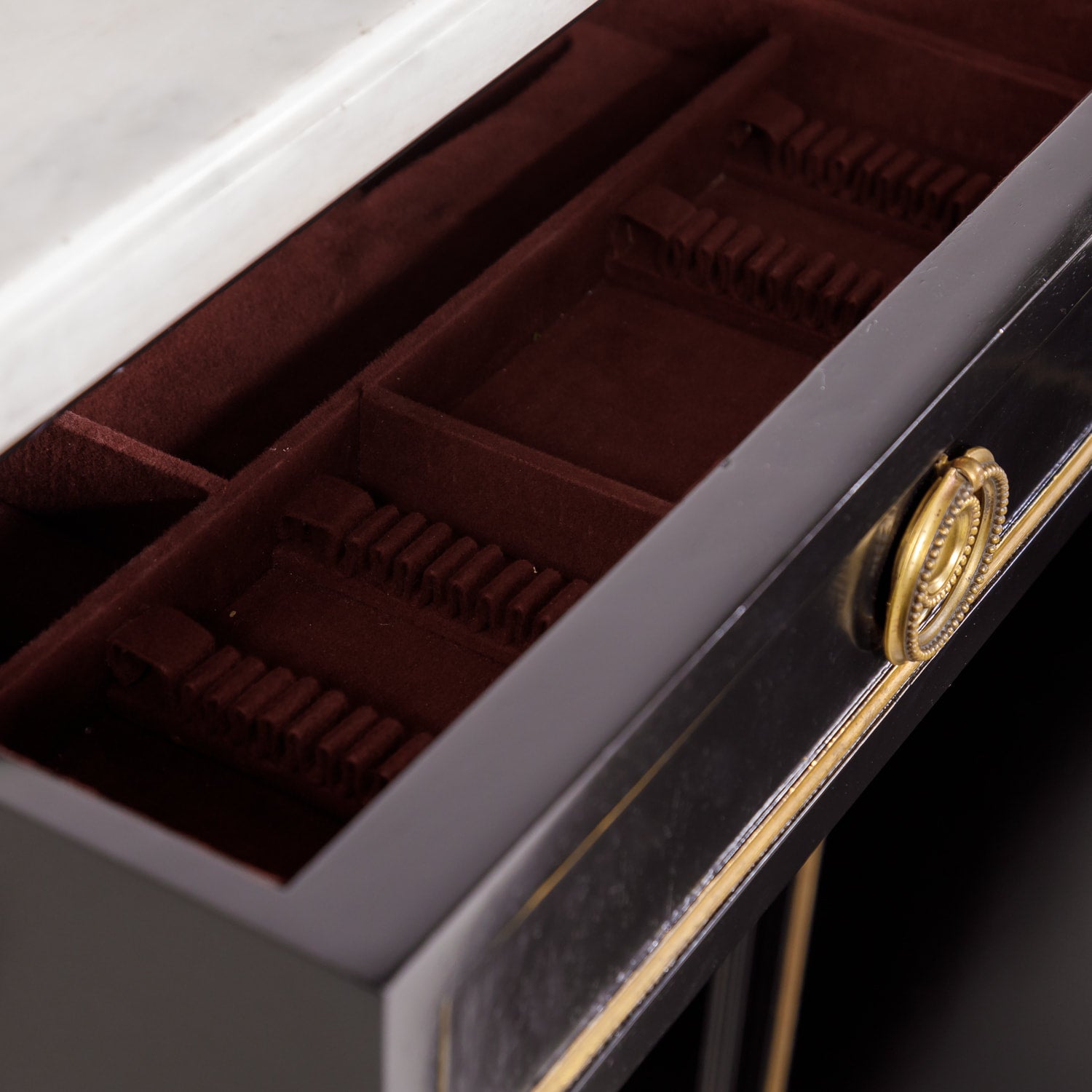 French Louis XVI Style Enfilade Buffet with Ebonized Finish