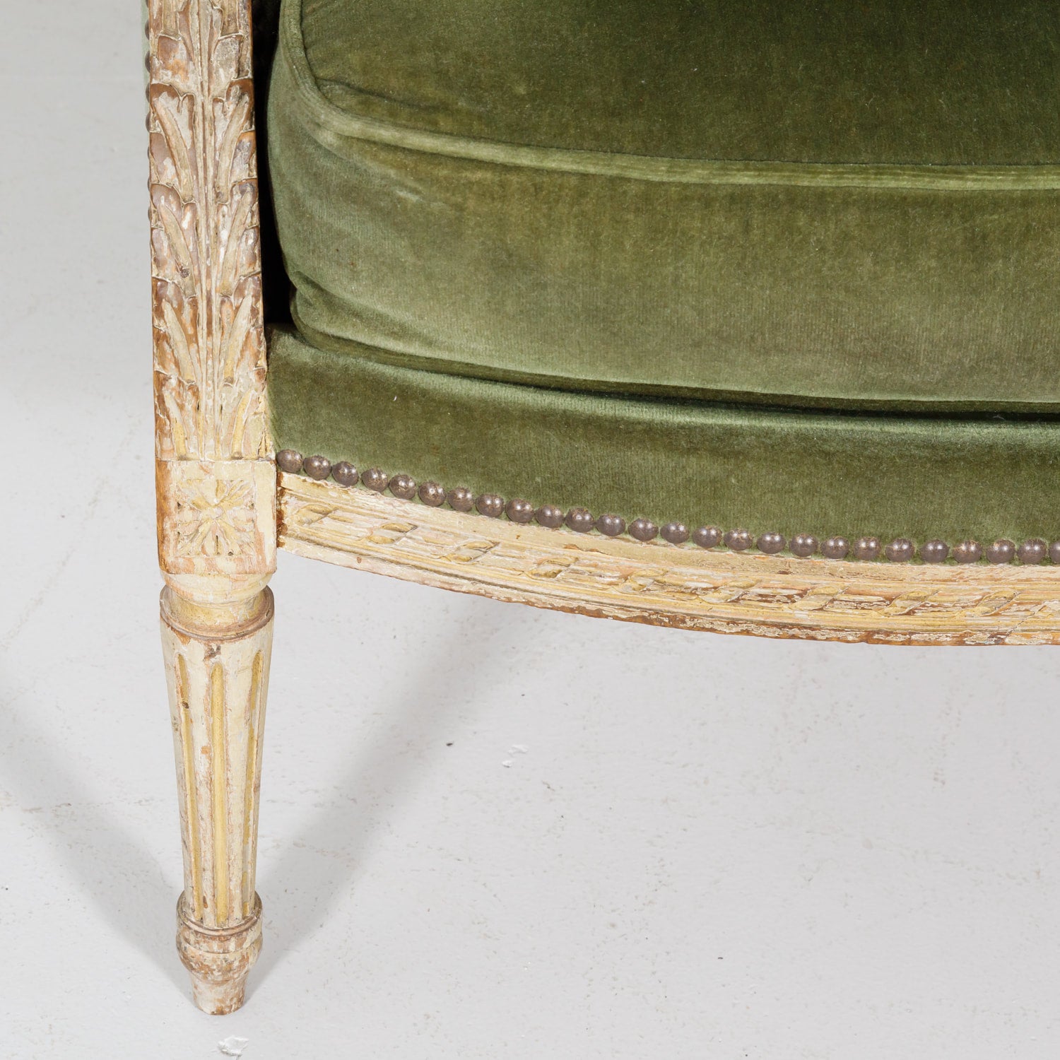 Early 19th Century Louis XVI Style Painted Bergère Armchair