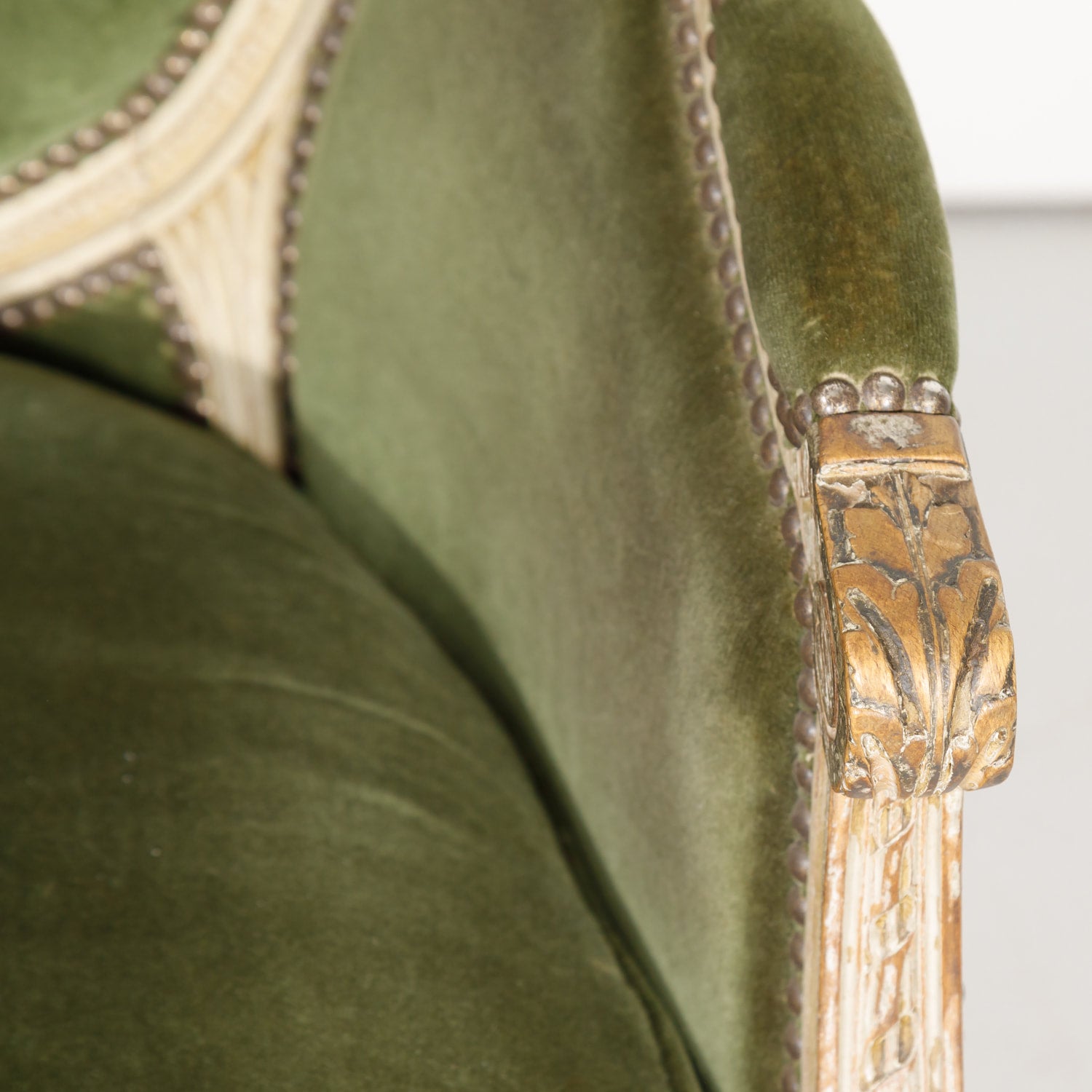 Early 19th Century Louis XVI Style Painted Bergère Armchair