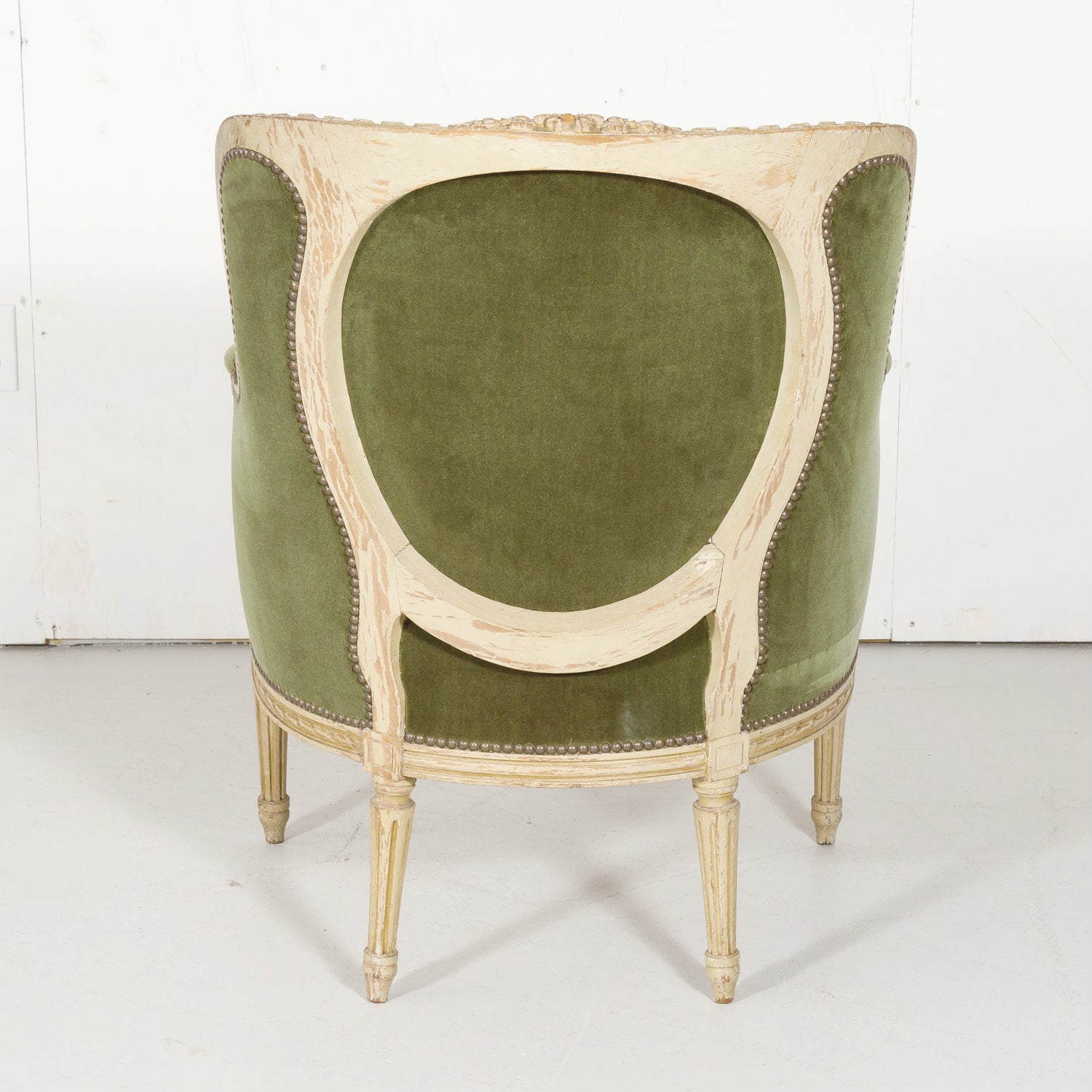 Early 19th Century Louis XVI Style Painted Bergère Armchair