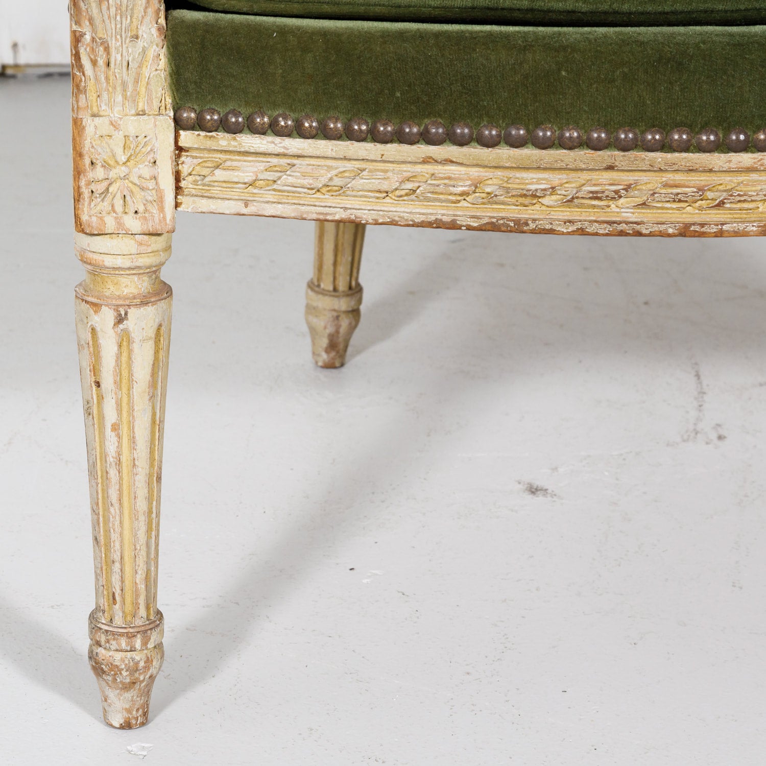 Early 19th Century Louis XVI Style Painted Bergère Armchair