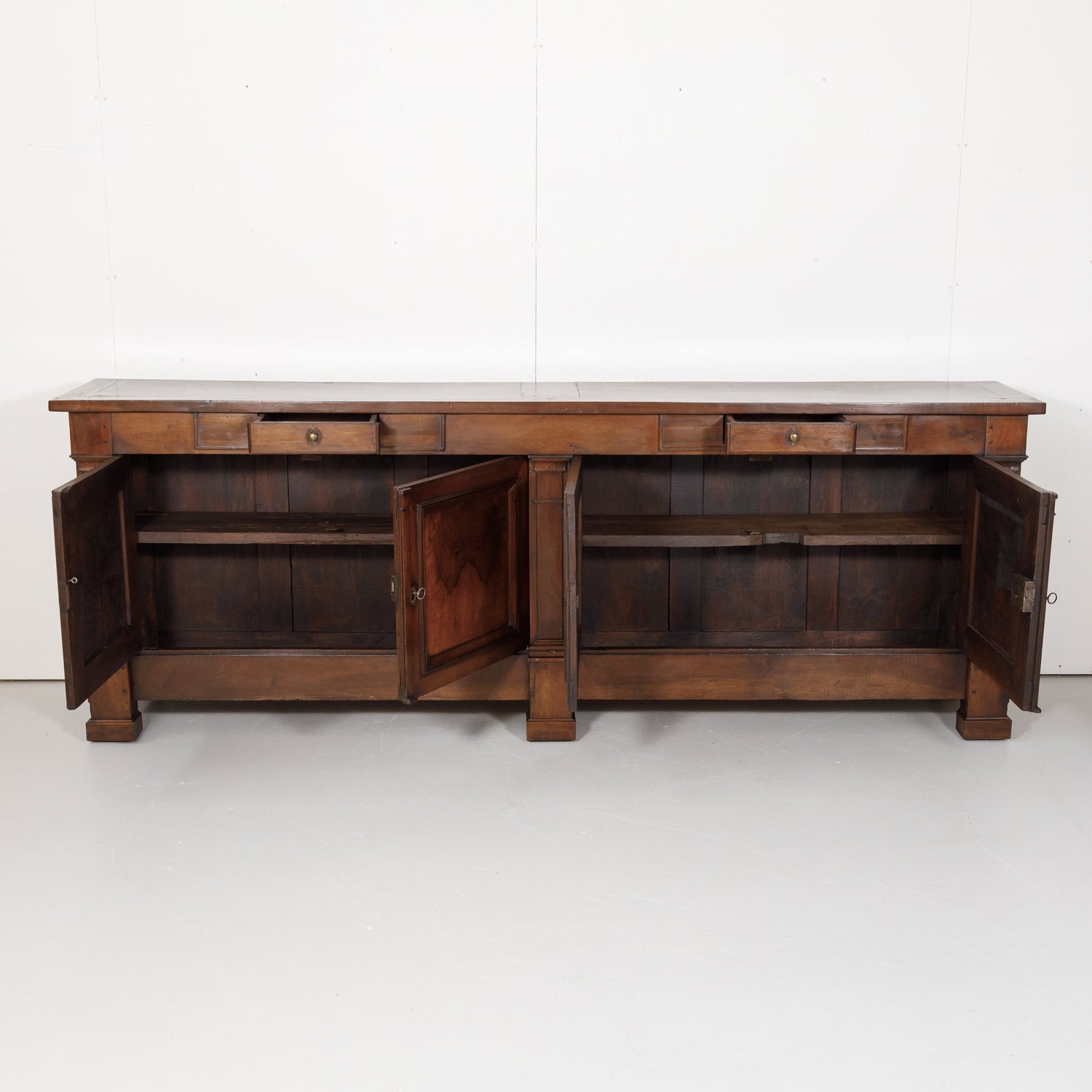 18th Century French Directoire Period Walnut Lyonnaise Enfilade Buffet