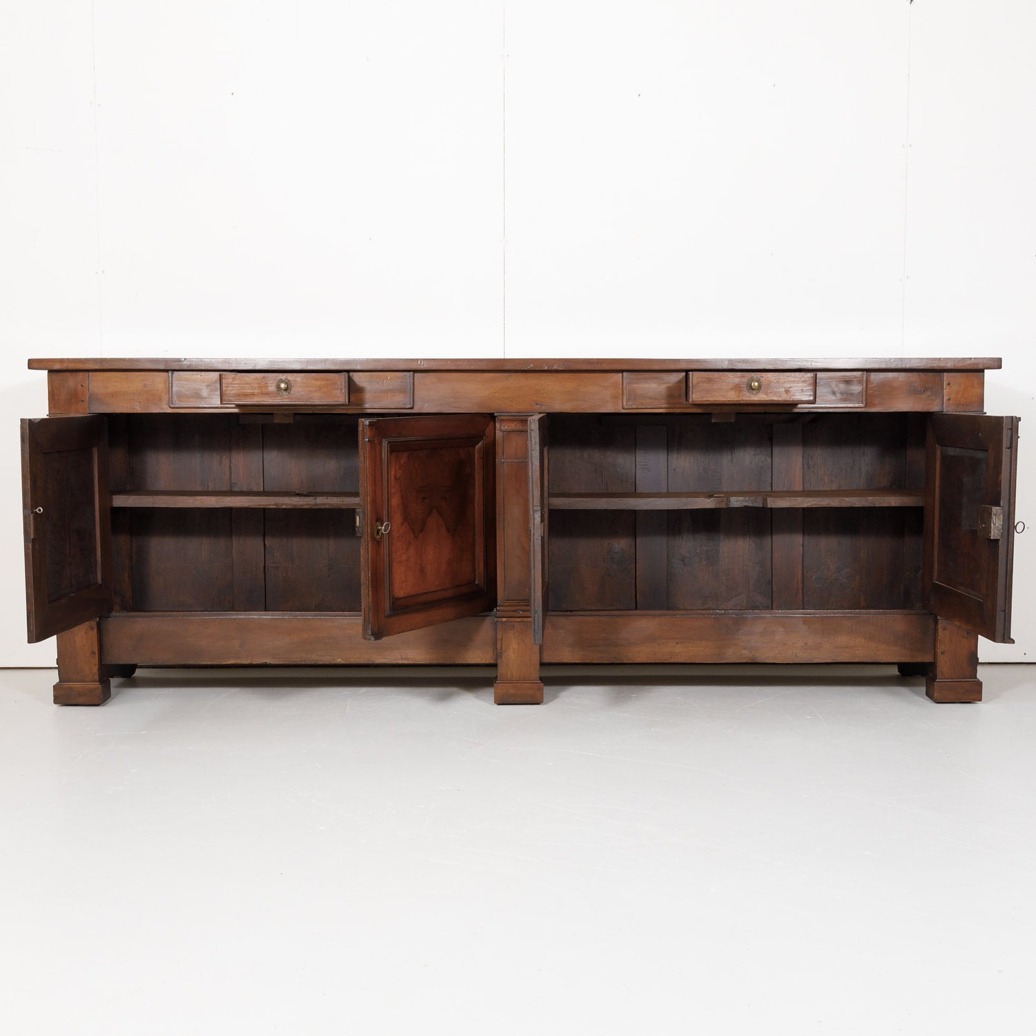 18th Century French Directoire Period Walnut Lyonnaise Enfilade Buffet