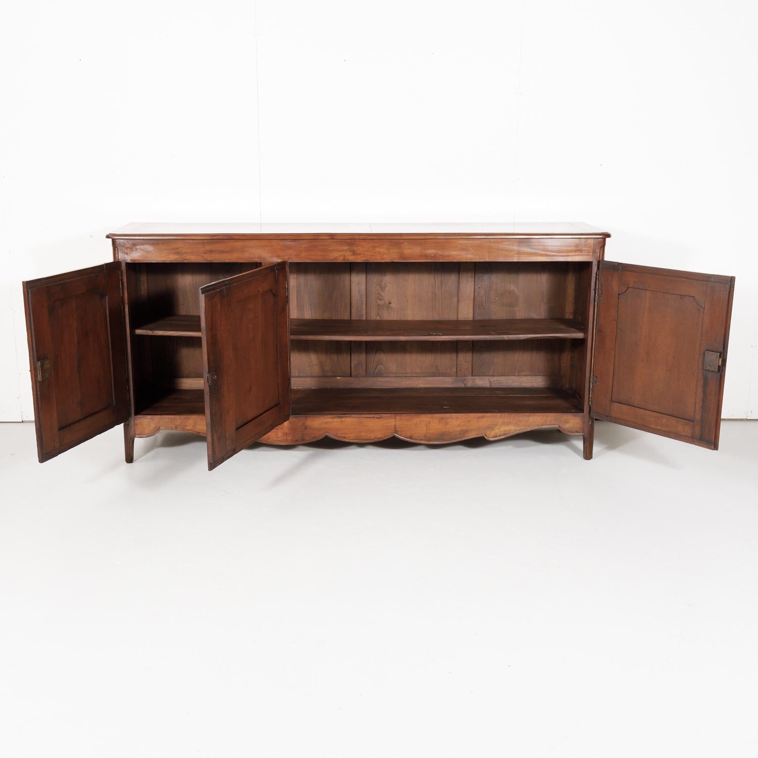 18th Century Solid Cherry Louis XV-Louis XVI Transition Period Enfilade Buffet