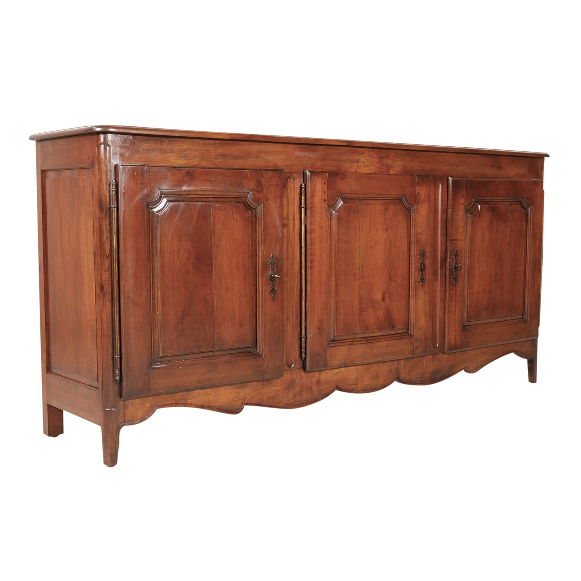 18th Century Solid Cherry Louis XV-Louis XVI Transition Period Enfilade Buffet