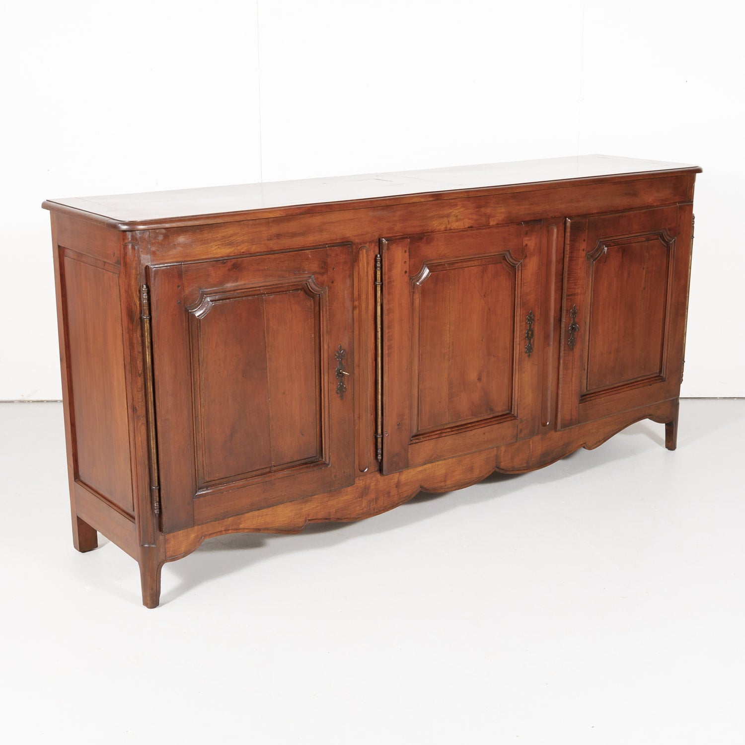 18th Century Solid Cherry Louis XV-Louis XVI Transition Period Enfilade Buffet