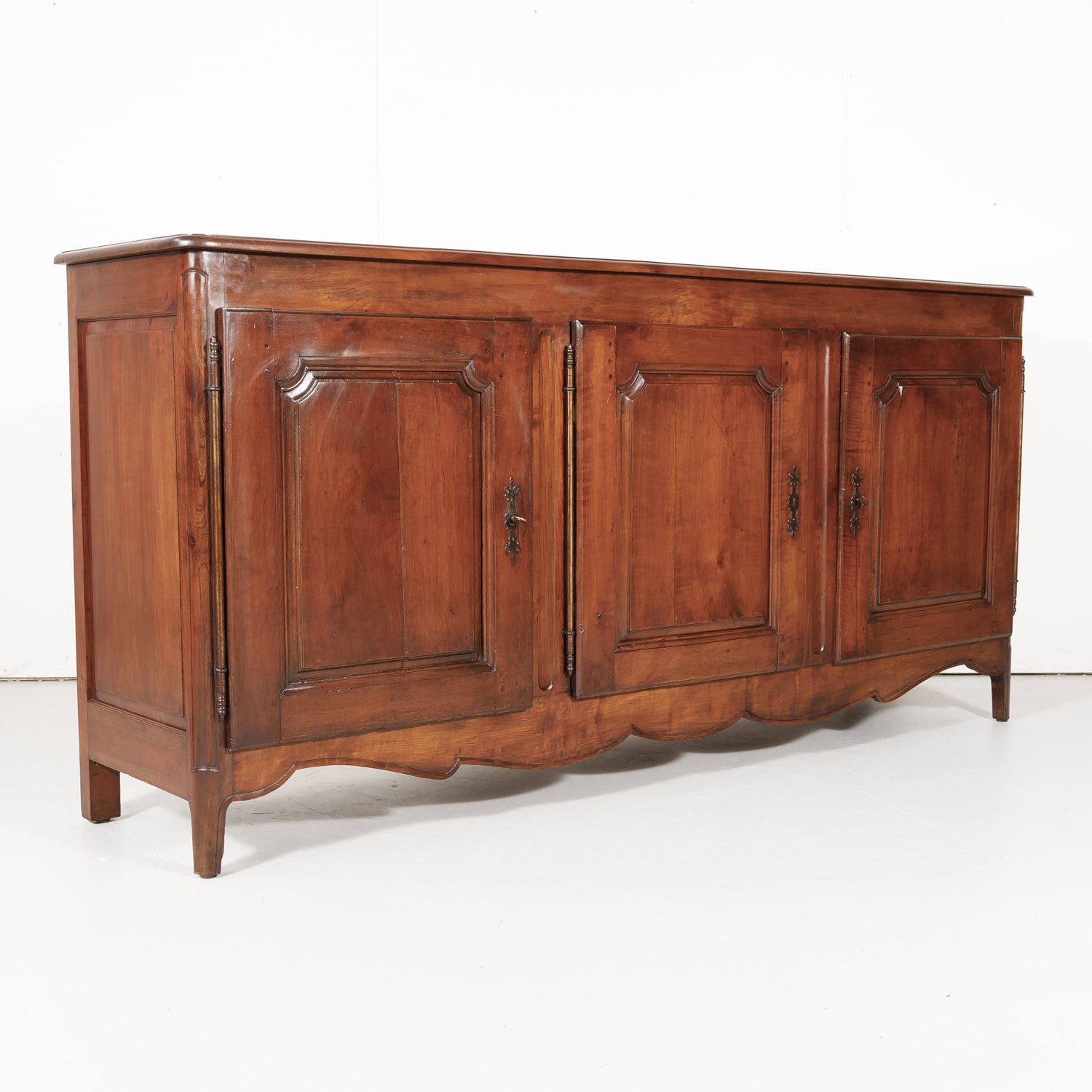 18th Century Solid Cherry Louis XV-Louis XVI Transition Period Enfilade Buffet