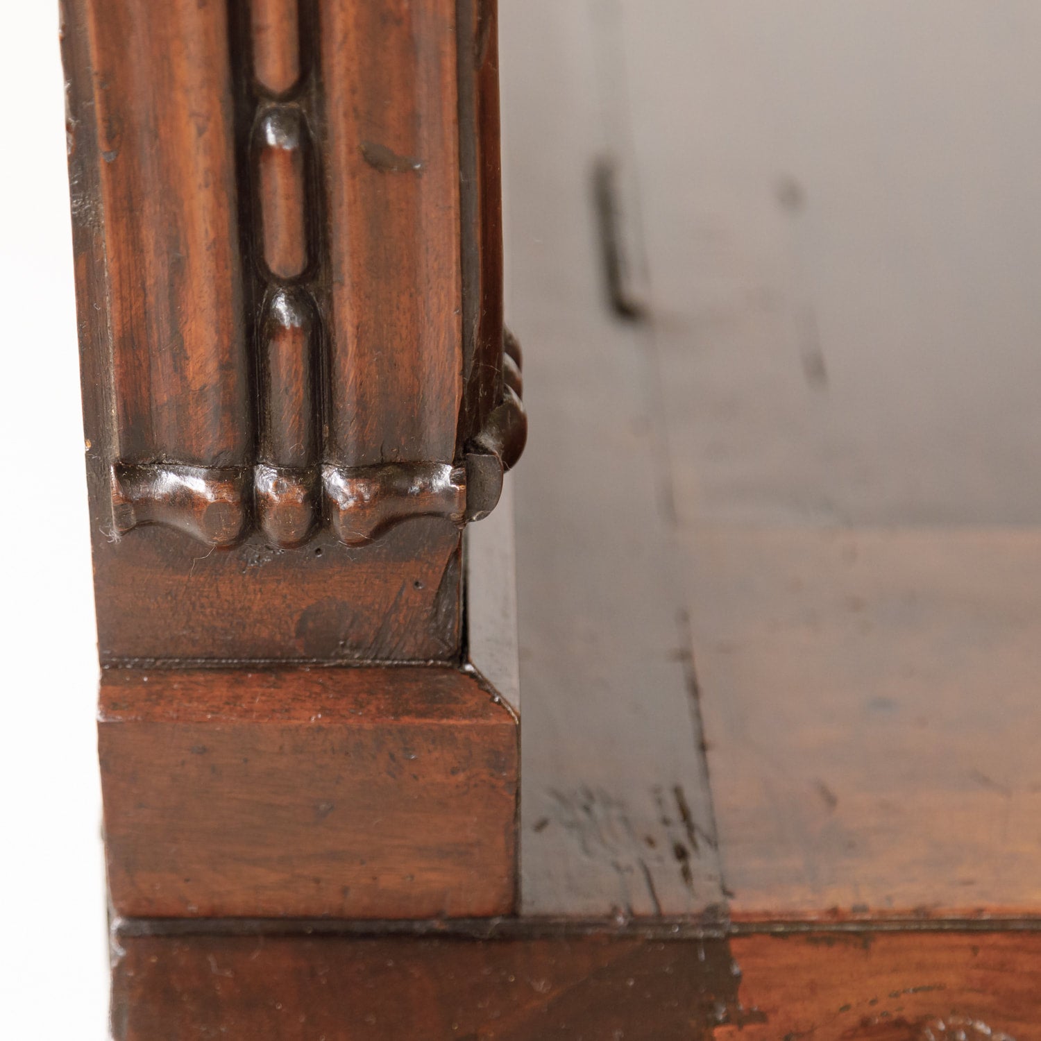 18th Century French Gothic Revival Period Walnut Settle or Hall Bench with Lift Seat