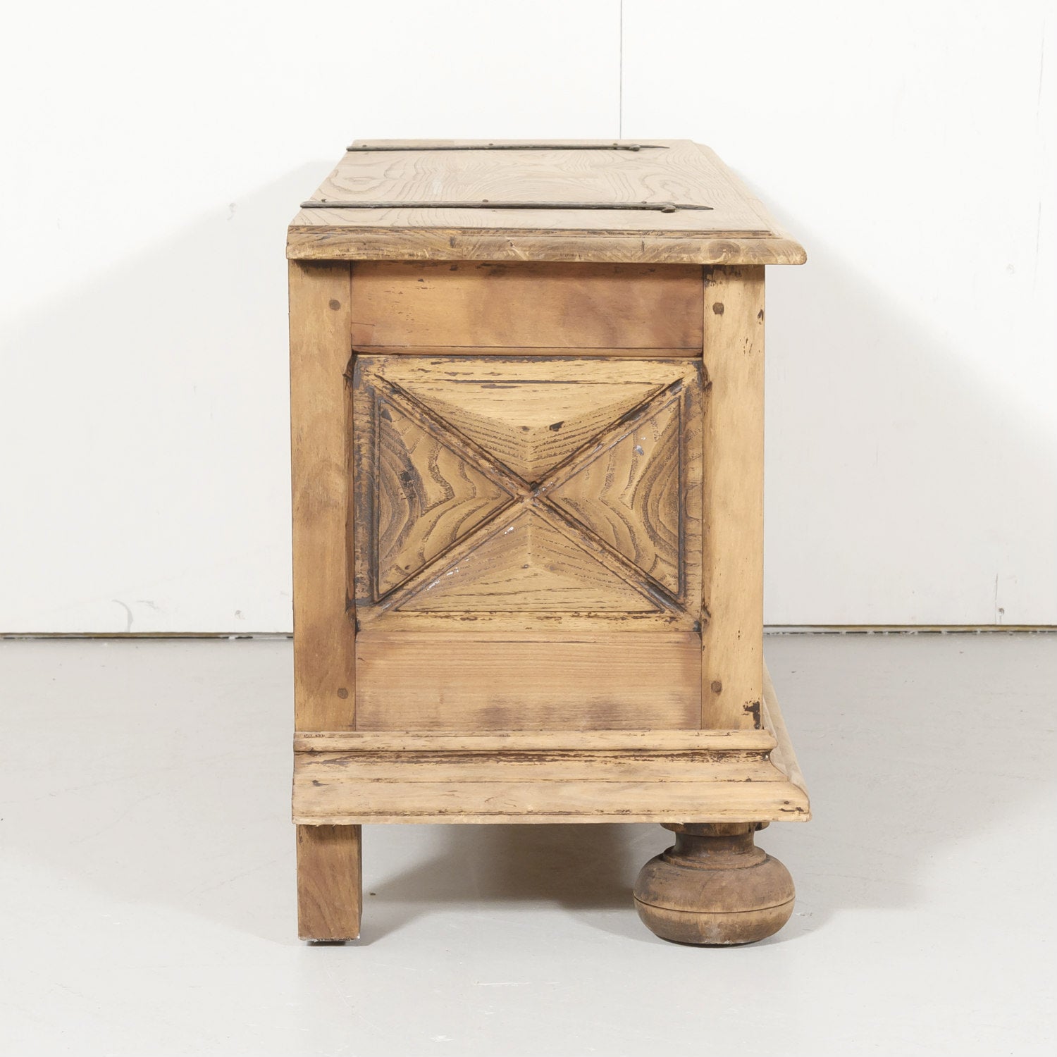 French Louis XIII Style Bleached Oak Coffer or Trunk