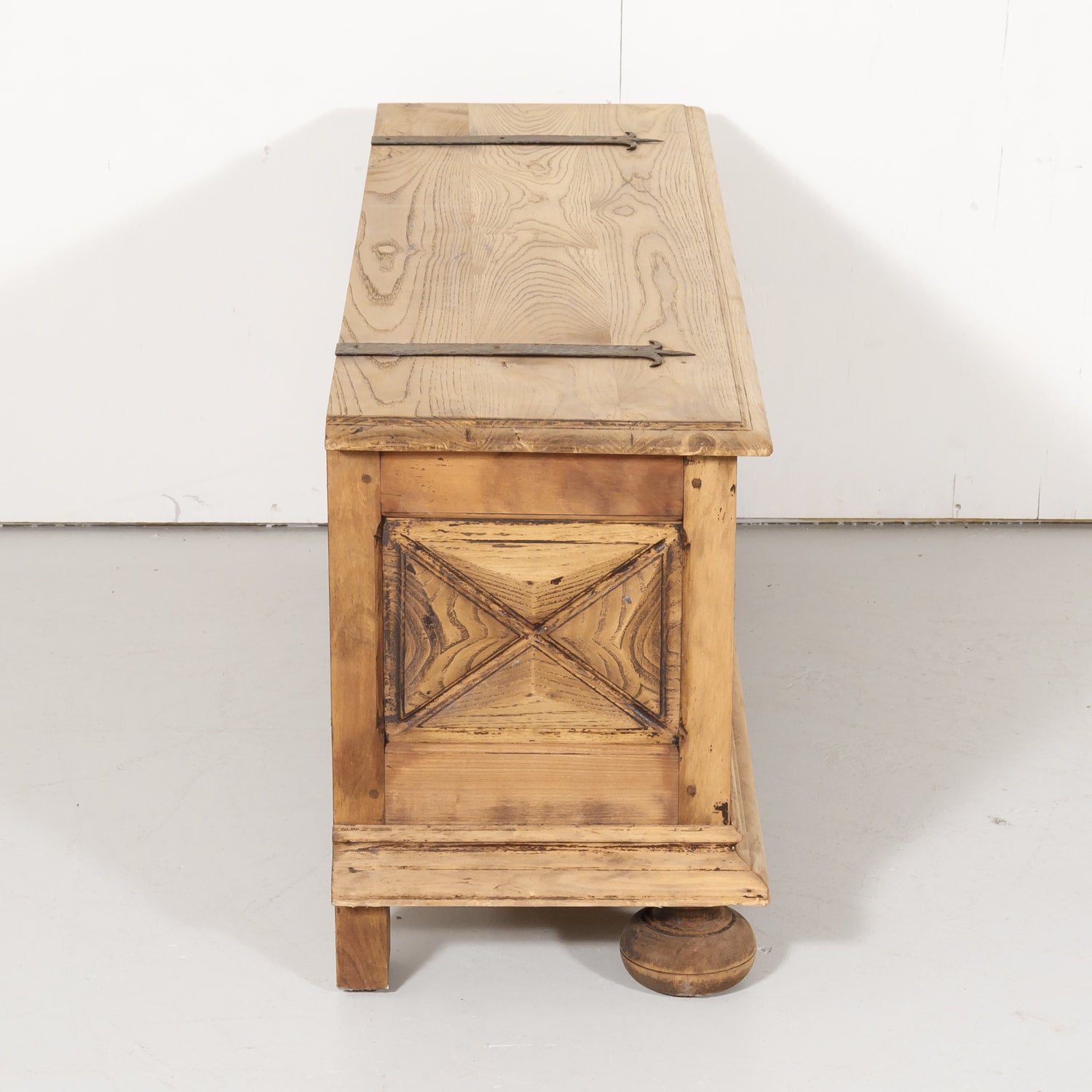 French Louis XIII Style Bleached Oak Coffer or Trunk