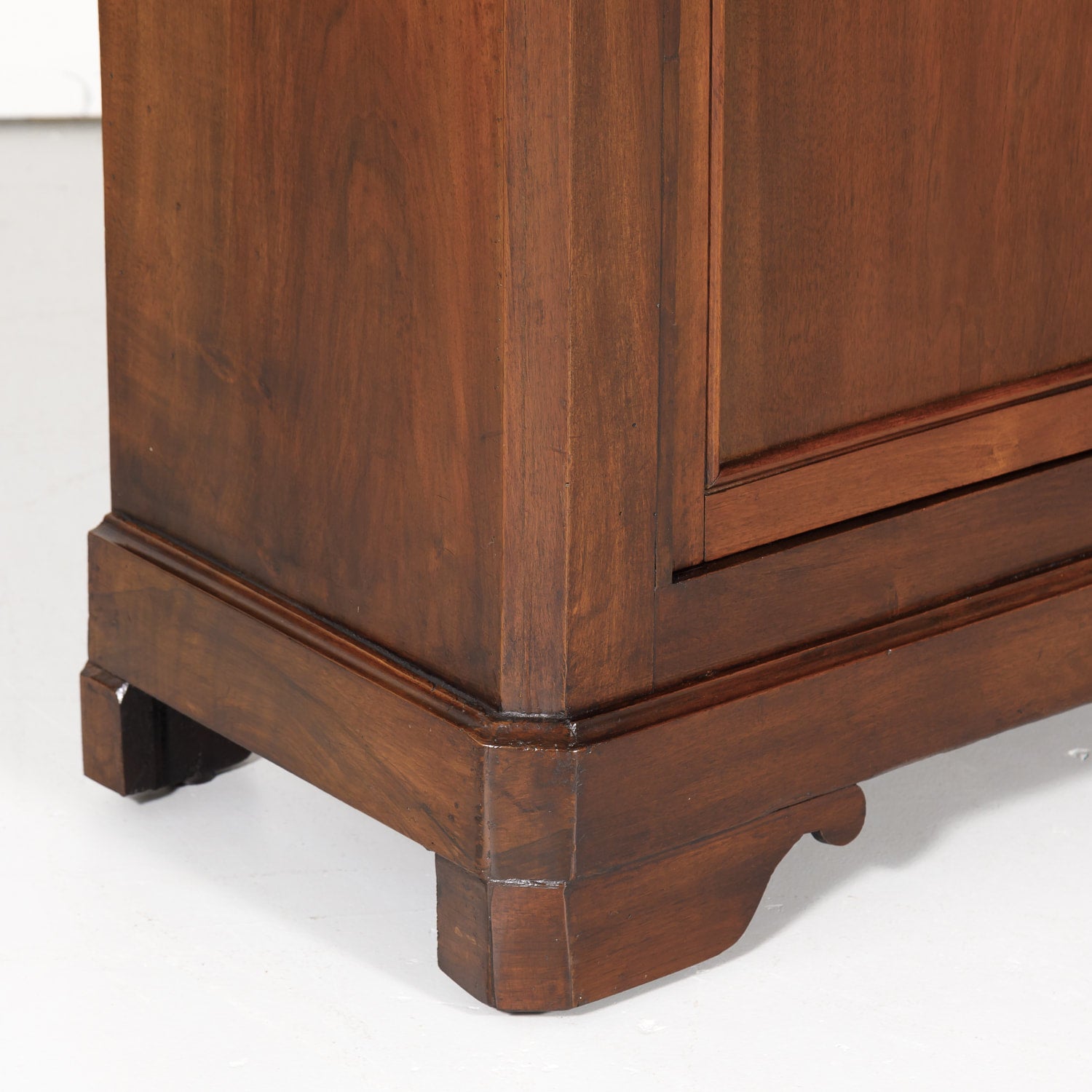 19th Century French Louis Philippe Style Walnut Bibliotheque or Bookcase